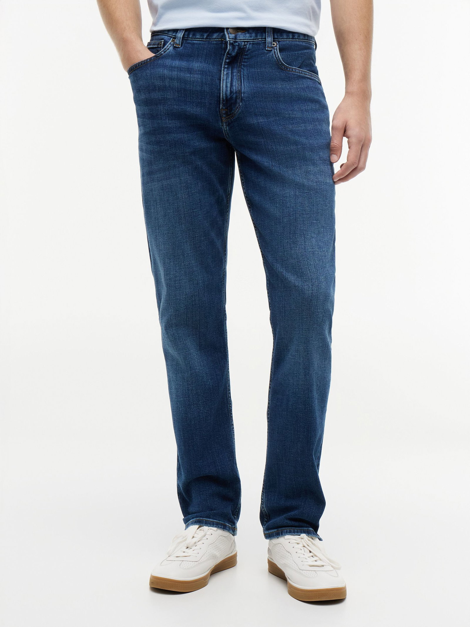 645f624eed11fdd551fddc57c57dee88 Tommy Hilfiger | Tommy Hilfiger Straight Leg Jeans | 36/32 | dark blue