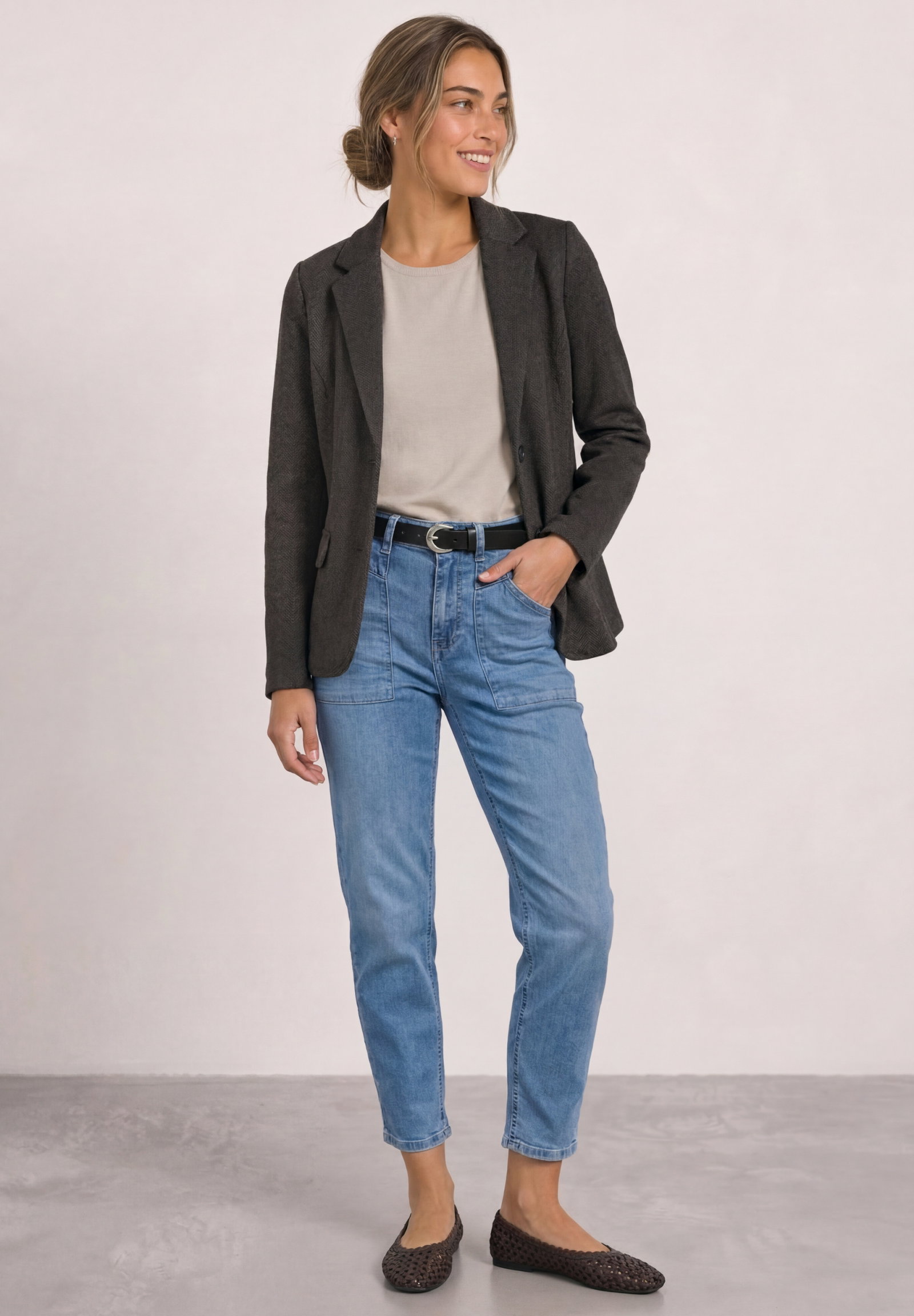 QR Dessin Basic Blazer, black coffee #5