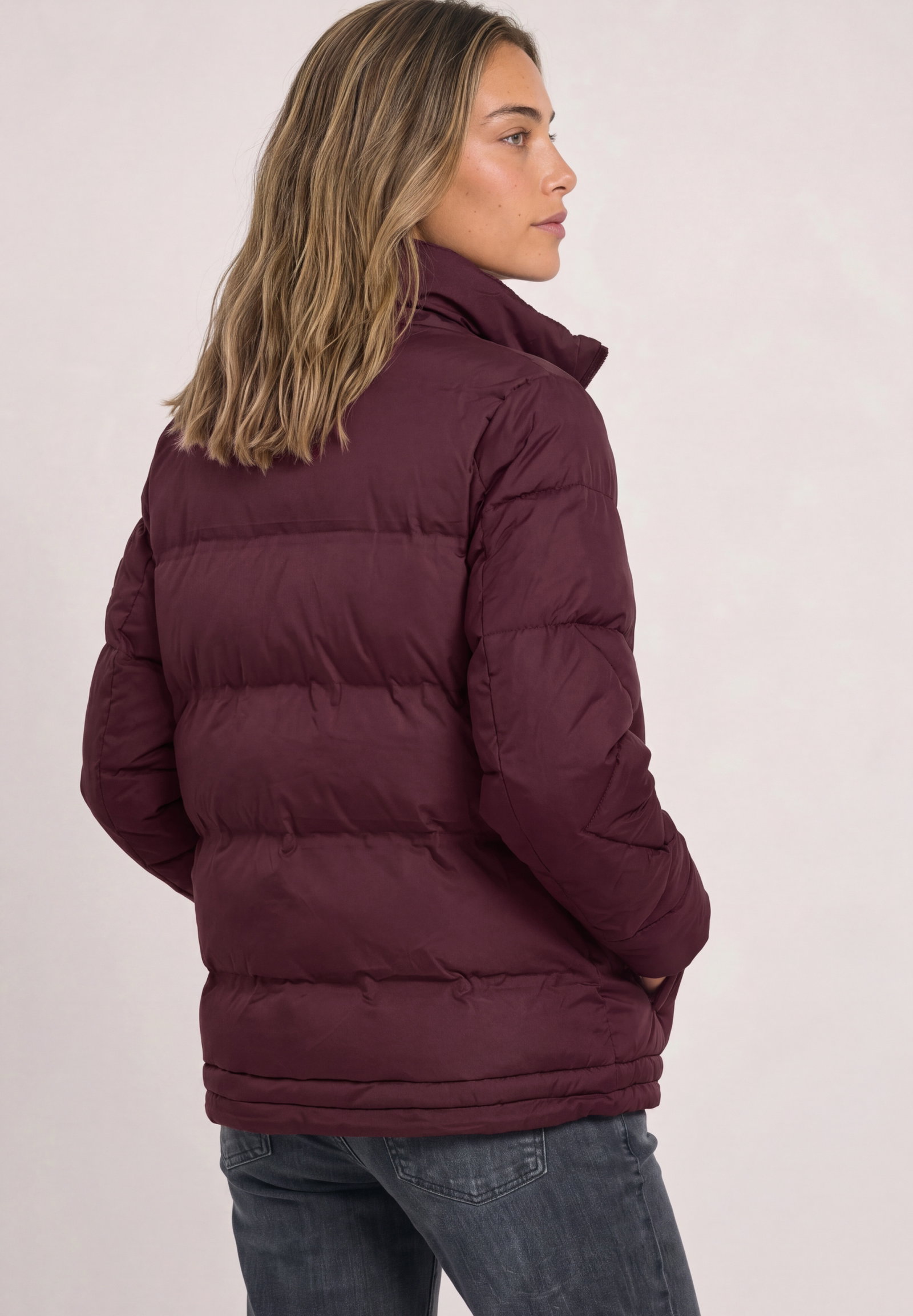 Short Padded Jkt W. Stand-Up C, rustic rouge #4