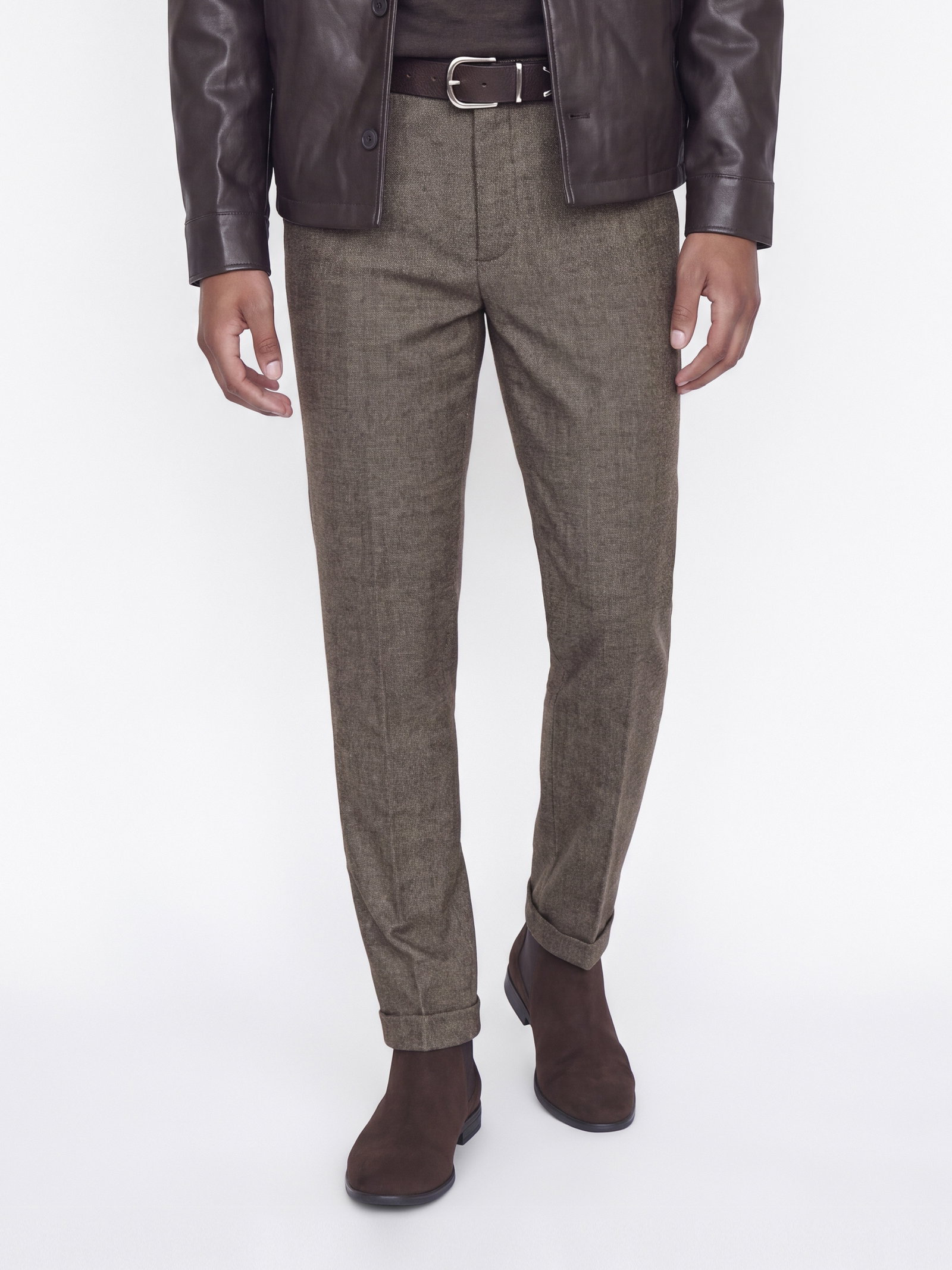 JPSTOLLIE BLAKE WINTER CHINO SN, Cocoa/HERRINGBONE #4