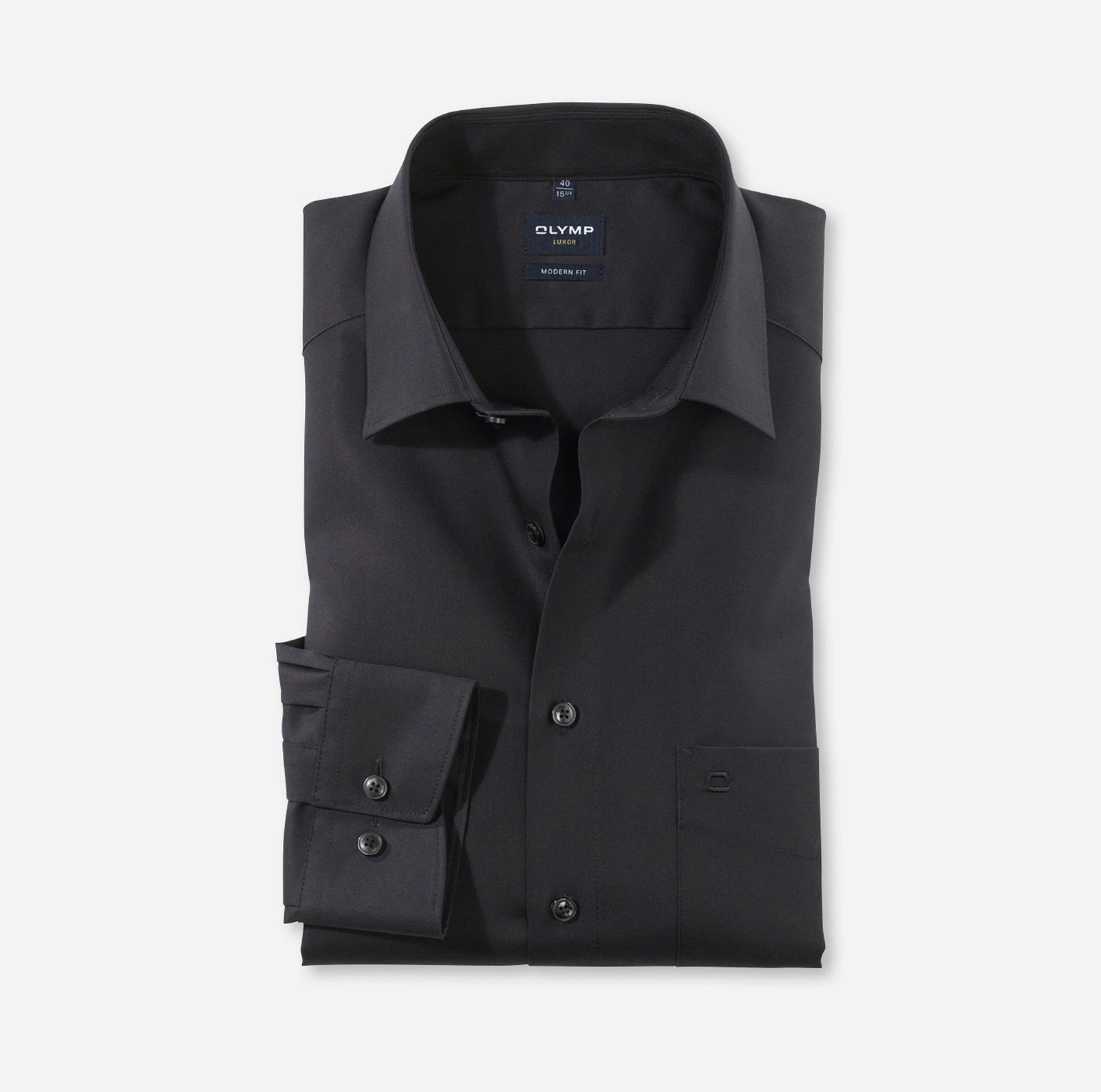 Olymp |  Olymp Hemd Modern Fit  | 44 | schwarz