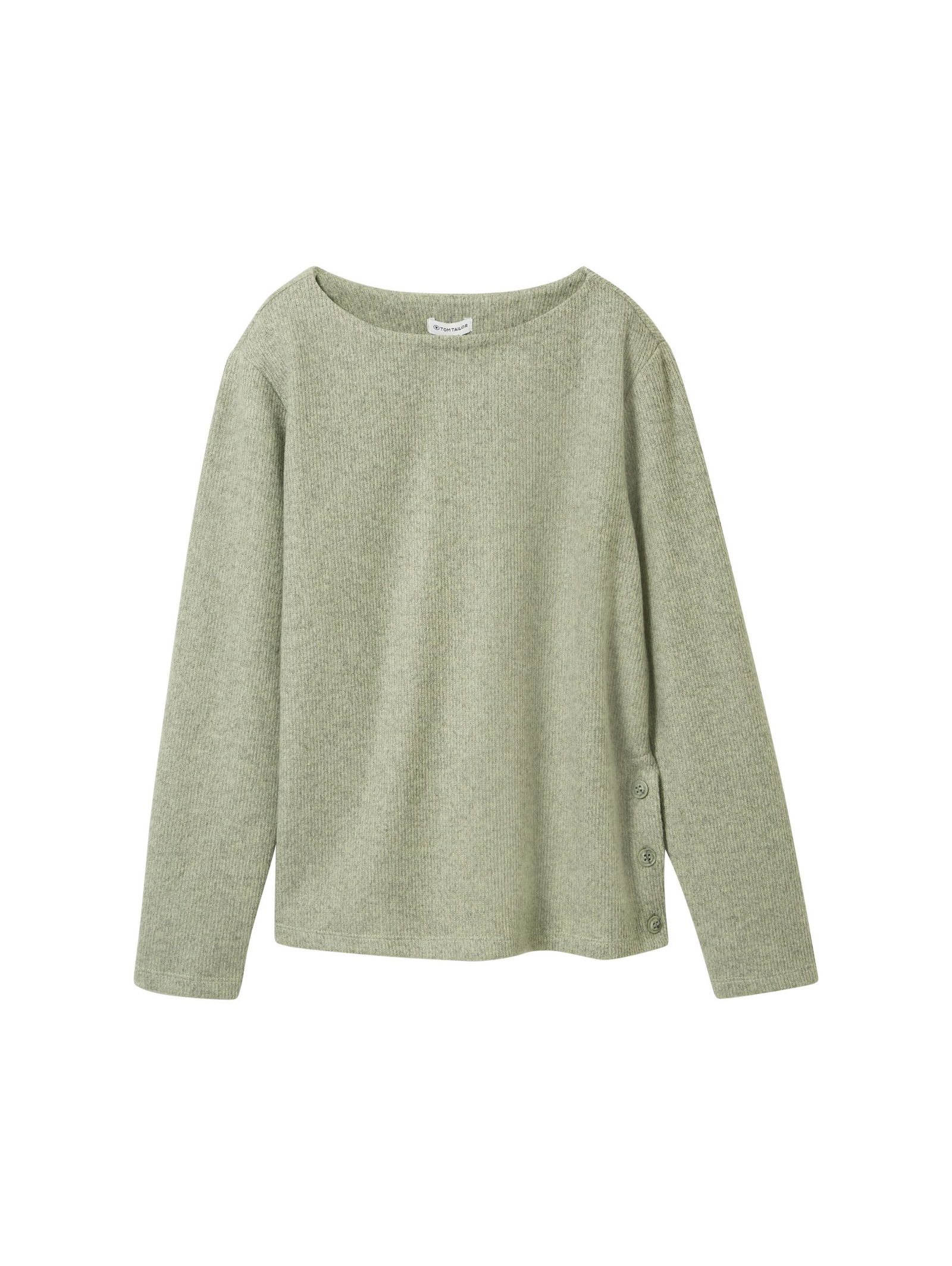Tom Tailor |  Tom Tailor Sweatshirt mit Details | S | pure sage melange