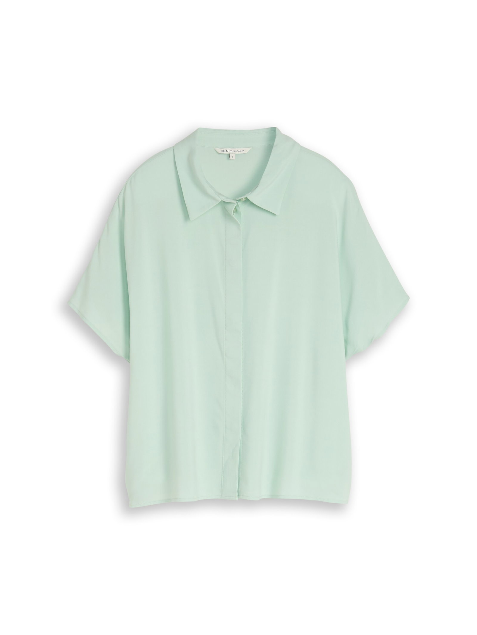 easy shortsleeve viscose blous, light matcha green #1