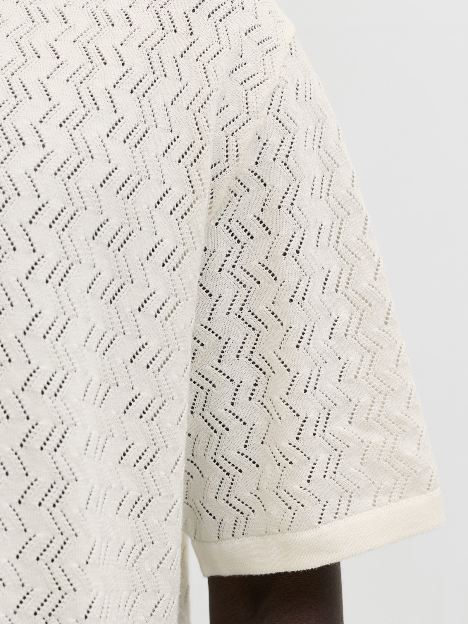 JORTYLER KNIT SS SPLIT NECK POLO SN, Sea Salt #7