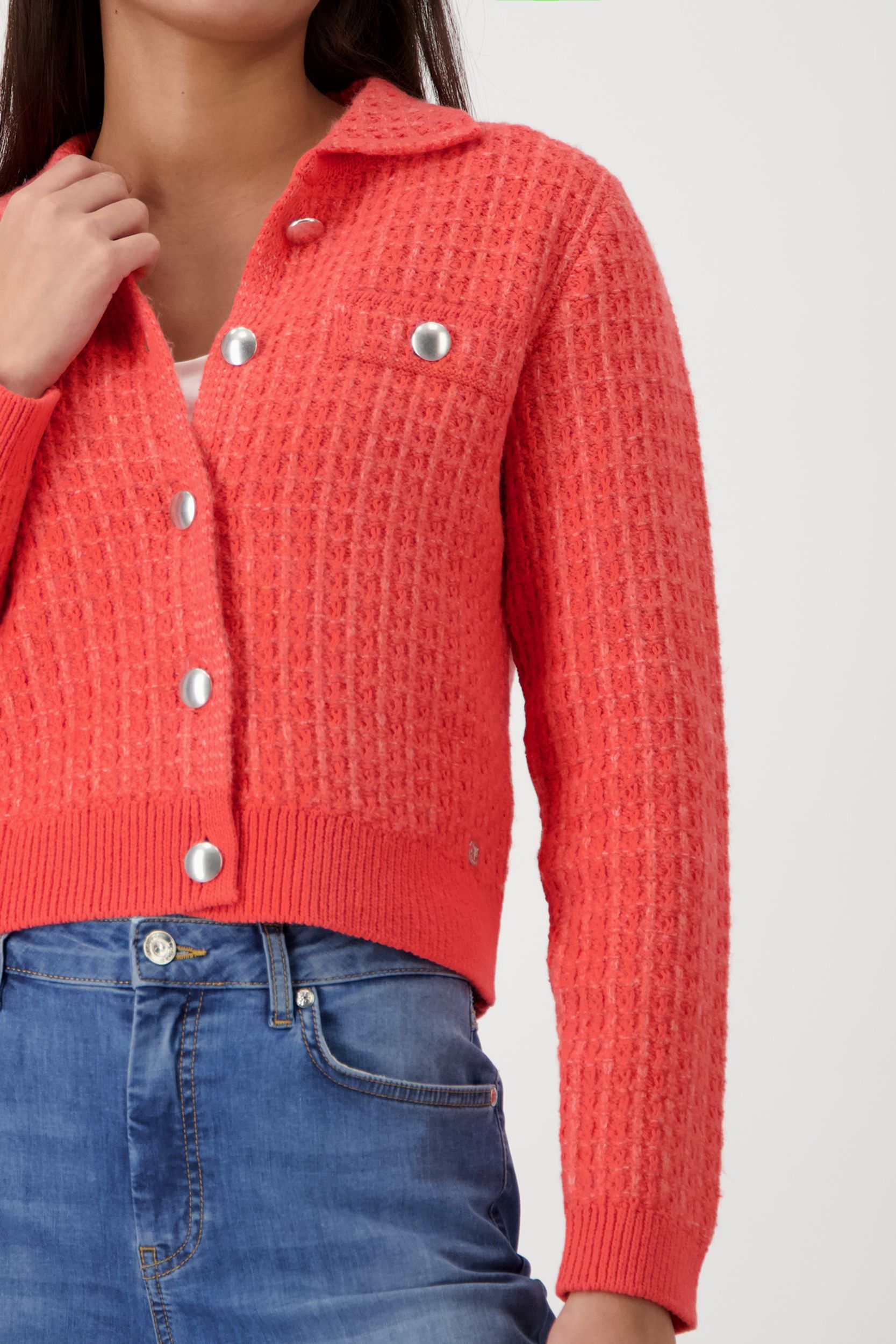 Monari Strickjacke | Cardigan | bright coral | 40 | NEW-768632