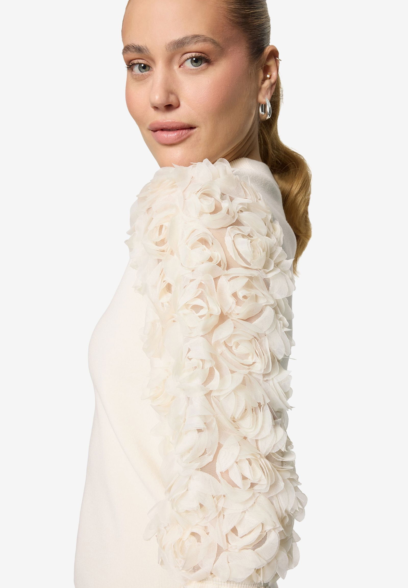 |  Strickpullover Kurz 3/4 Arm, Eggnog | 44 | eggnog