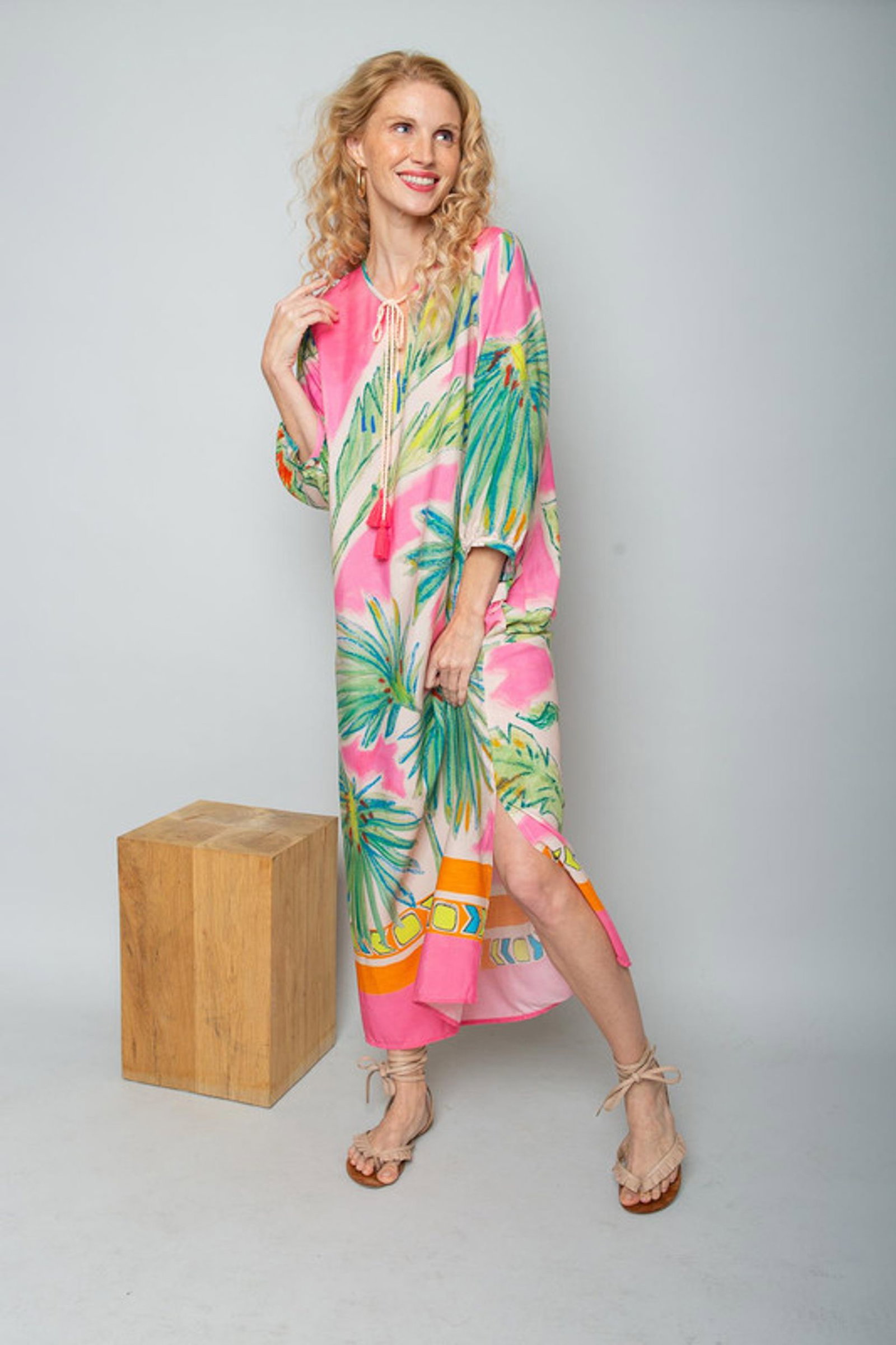 Emily van den Bergh |  Emily van den Bergh Freizeitkleid  | 46 | grün/blau