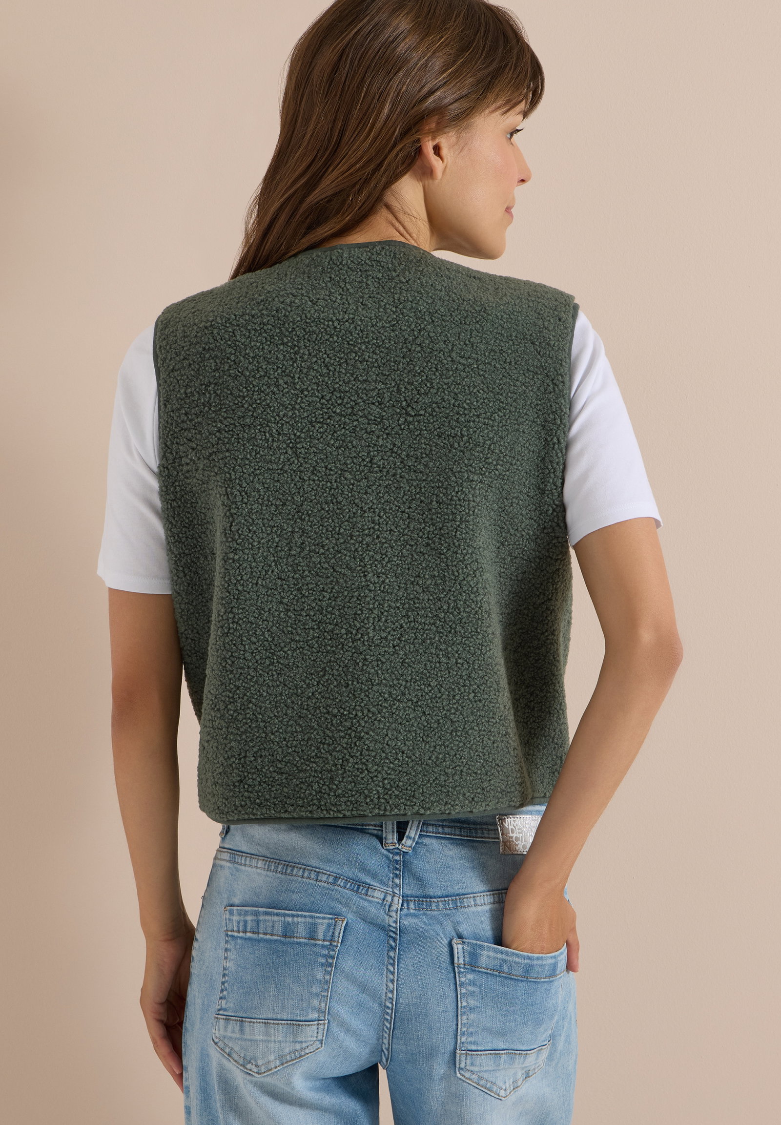 NOS Solid Matmix Teddy Vest, dried olive green #4