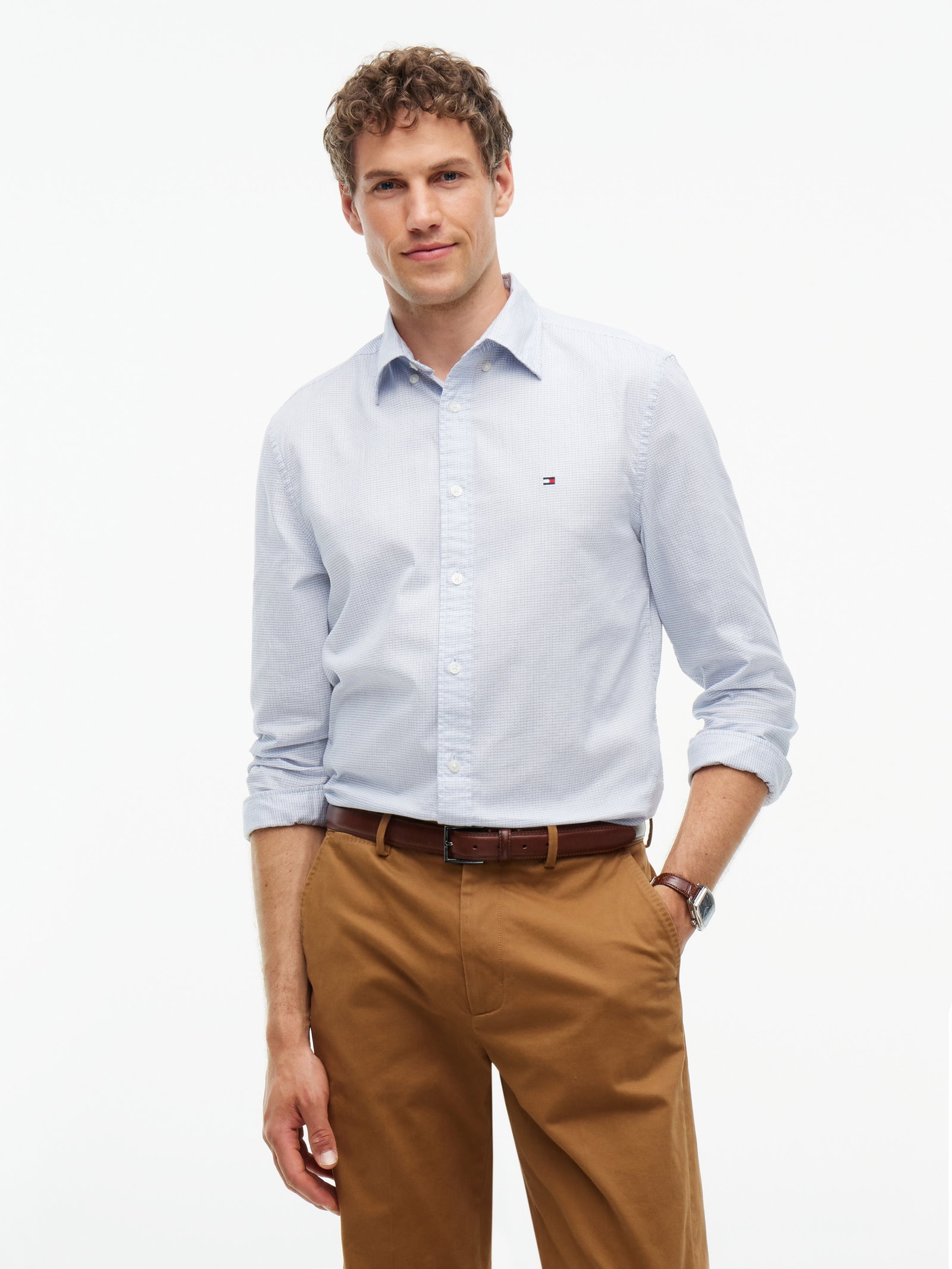 DOBBY STRUCTURE RF SHIRT, BLUE #2