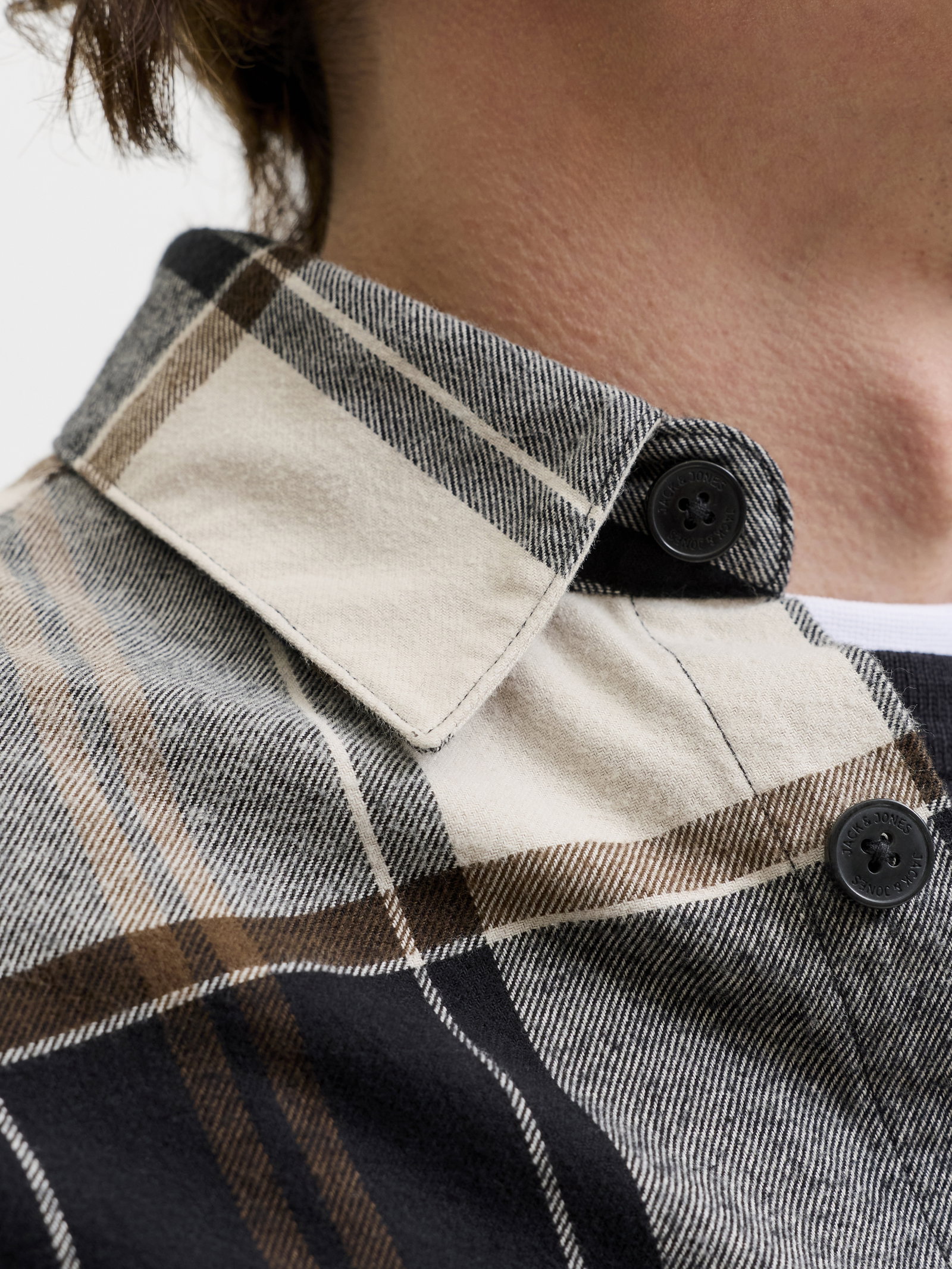 JJEJACKSON OVERSHIRT LS SN, Cloud Dancer/CHECK #7