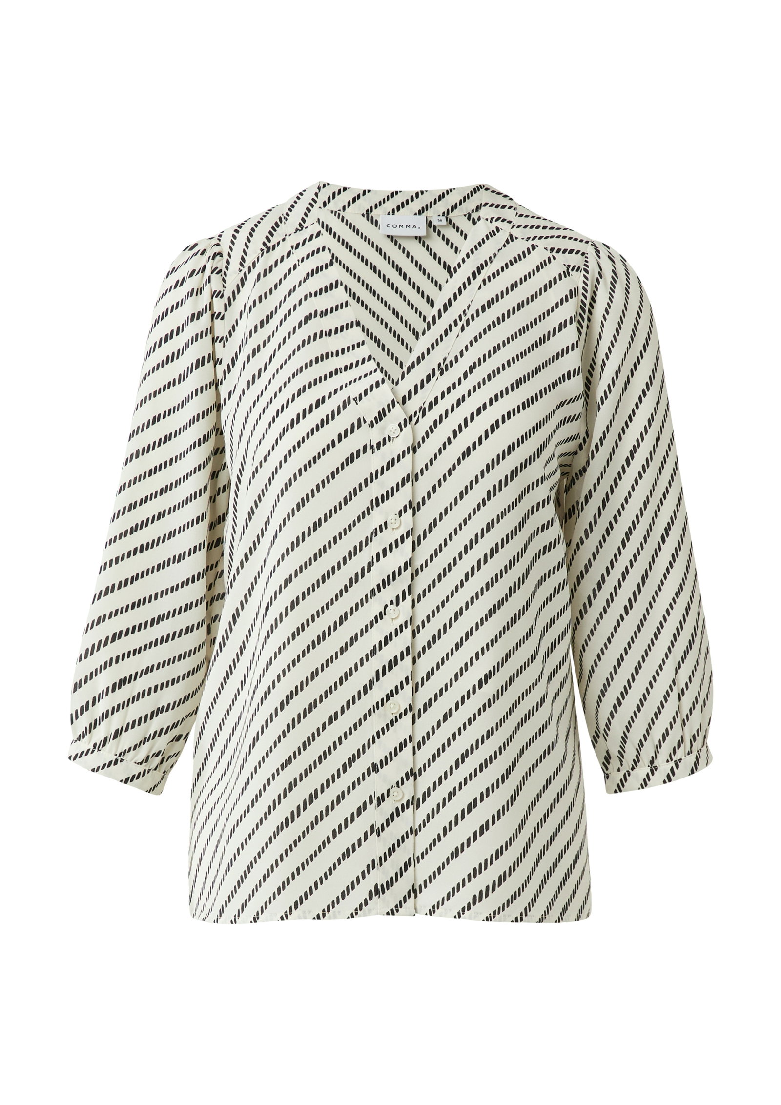 Comma gemusterte Chiffon-Bluse #1