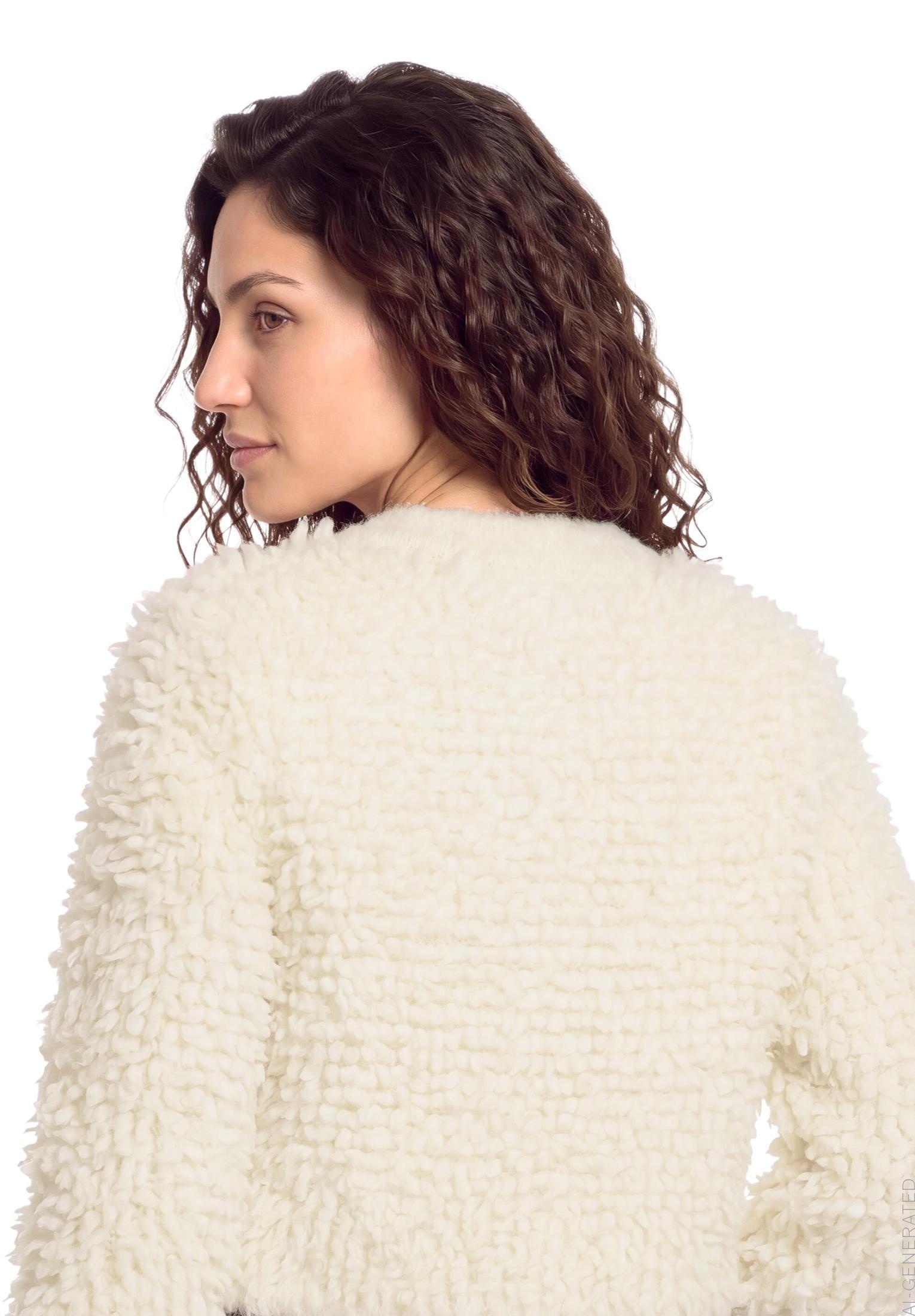 Strickjacke Kurz 1/1 Arm, Eggnog #7