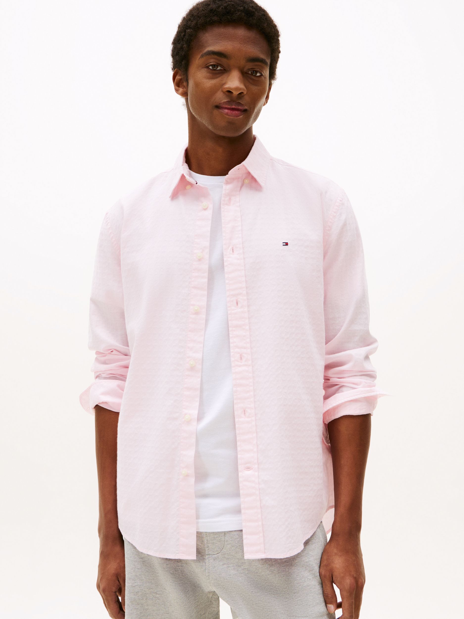 Tommy Hilfiger |  Tommy Hilfiger Hemd Regular Fit  | XL | pink lily
