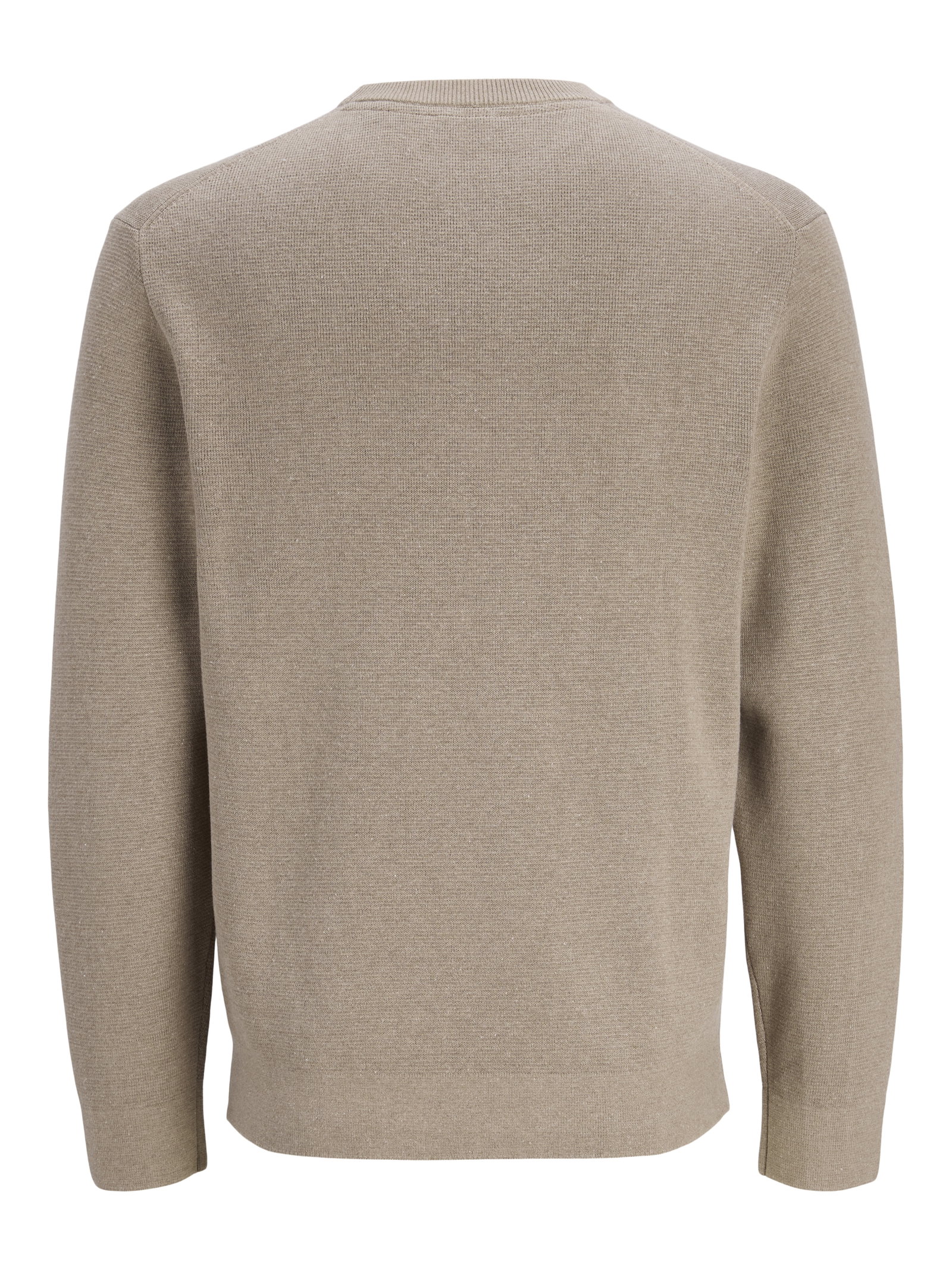 JPRBLAMILANO STITCH KNIT CREW NECK, Greige/Melange #8