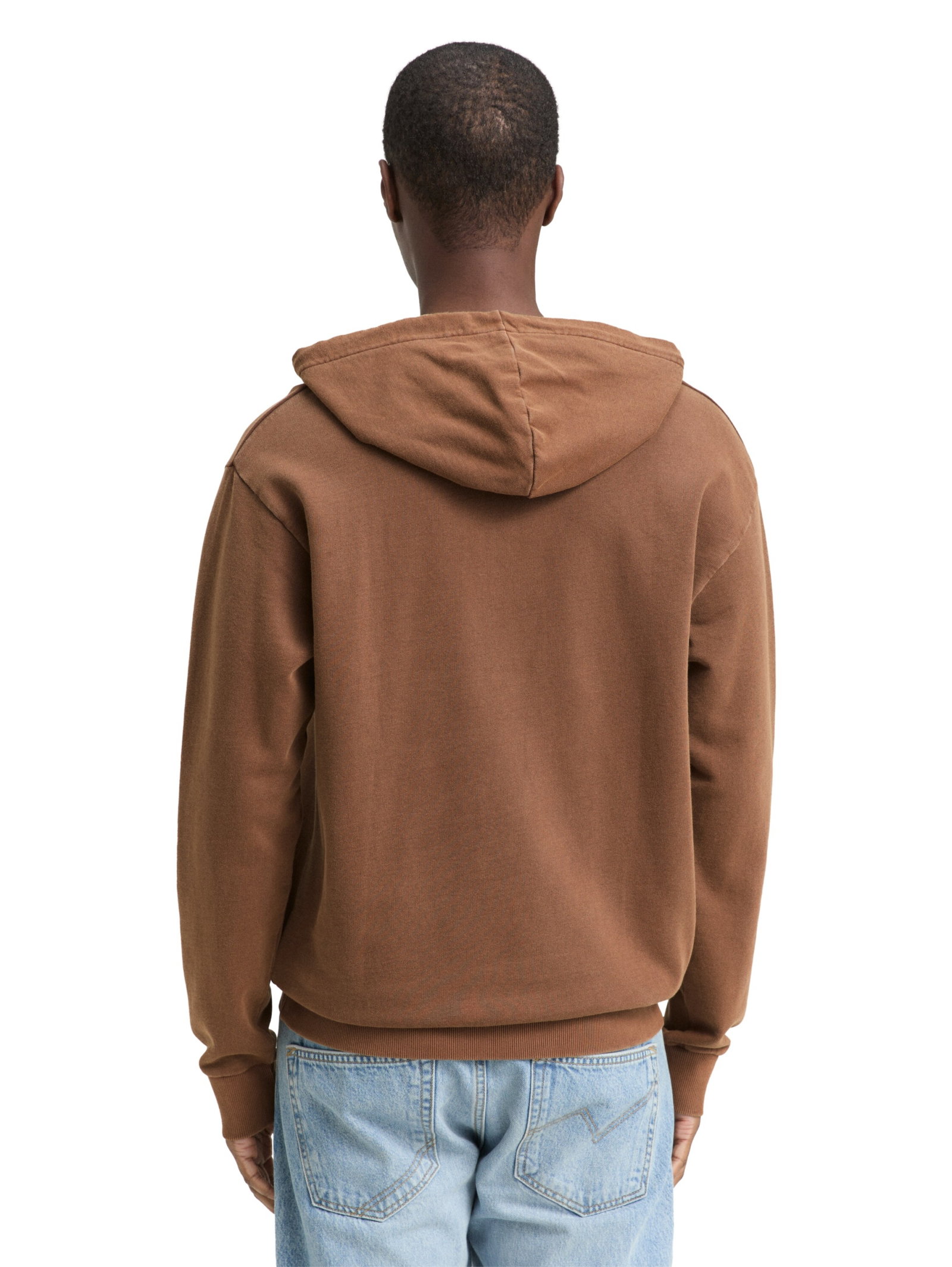 overdyed hoodie with embroider, Golden Clay #4