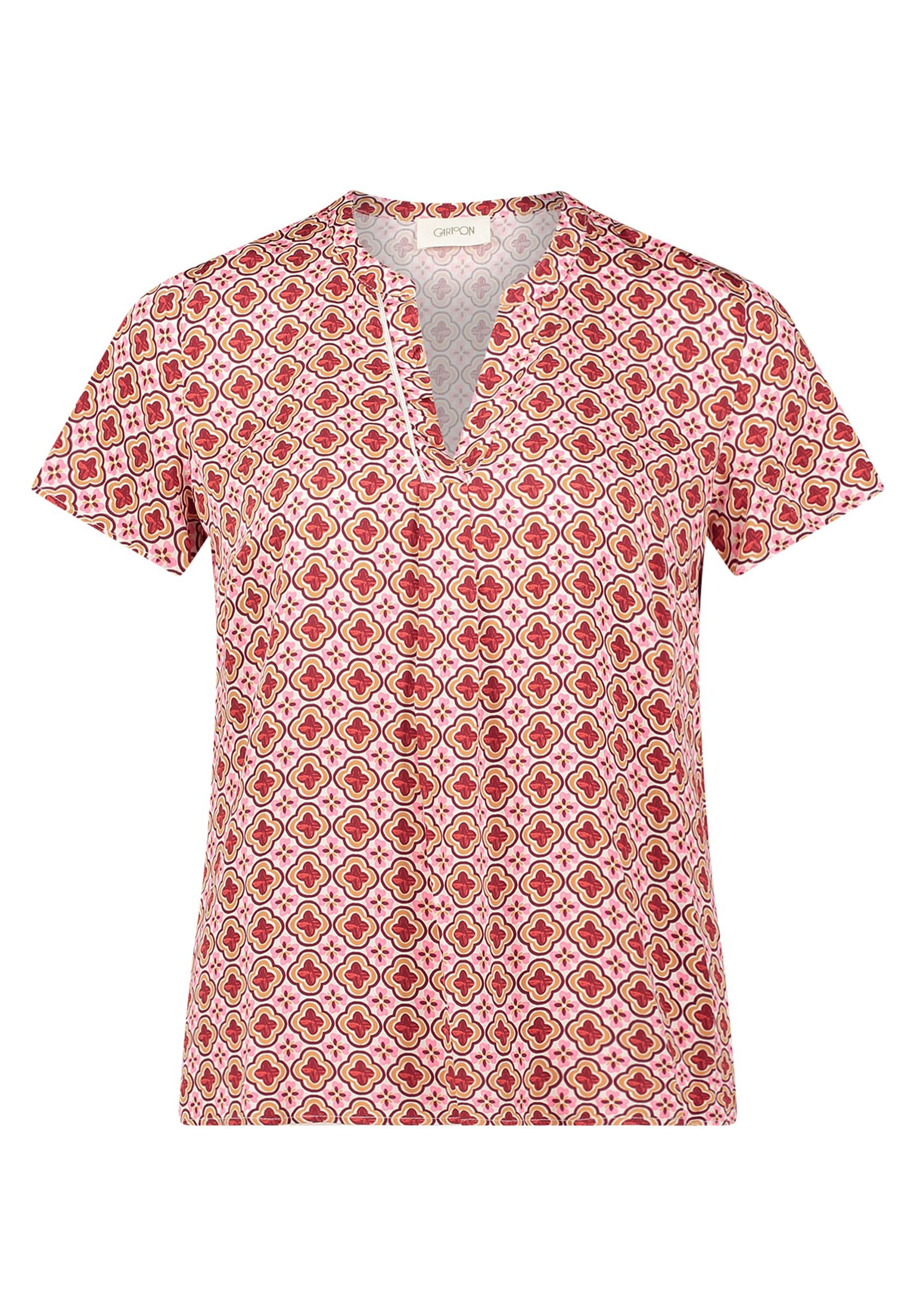 Cartoon |  Cartoon Druckbluse  | 40 | cream/rosé