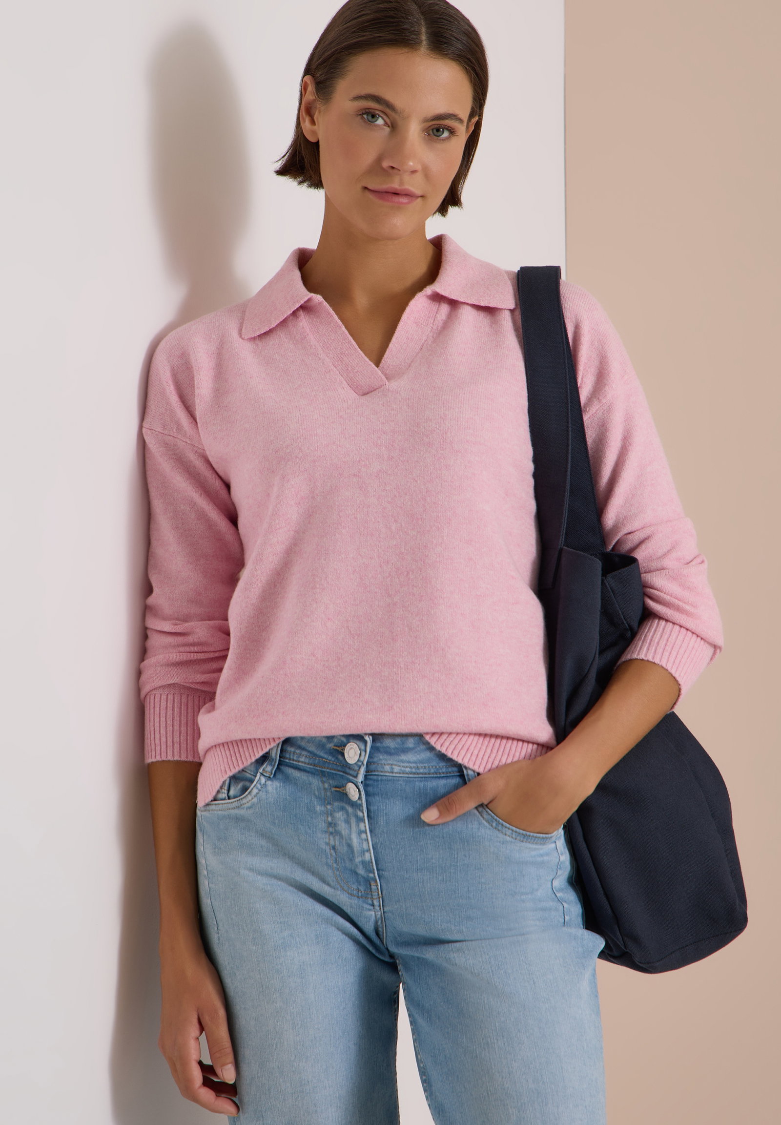 Cosy Polo, mellow rose melange #5
