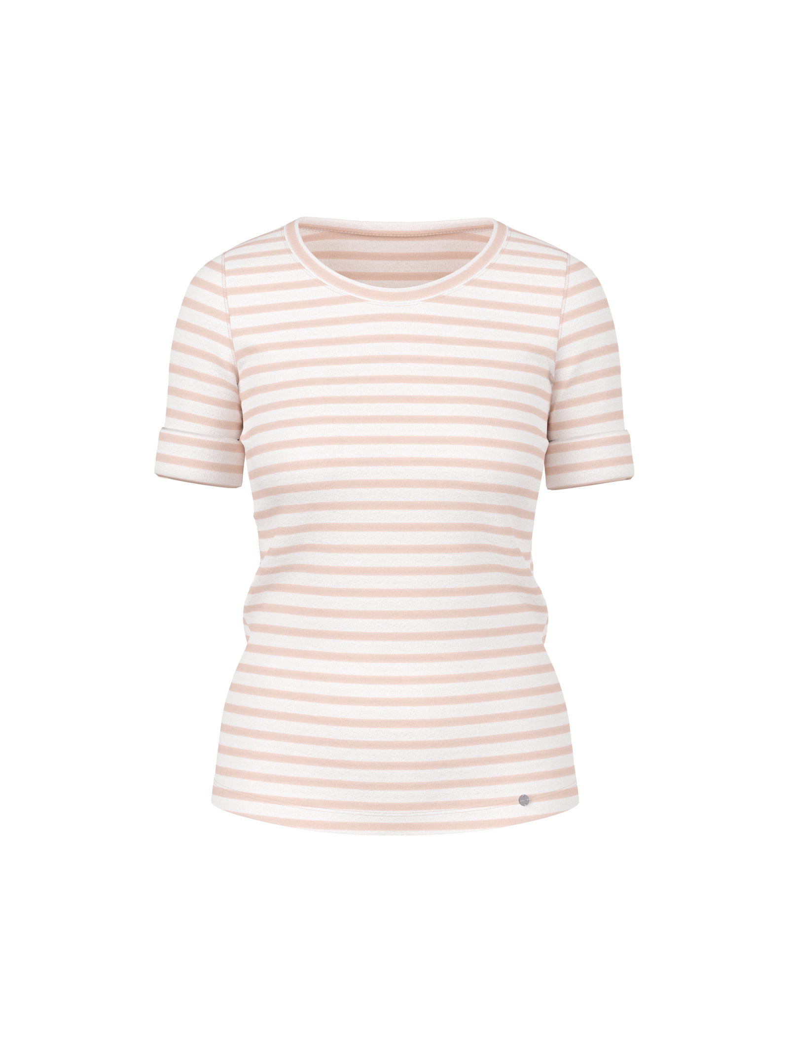 Marc Cain Additions Ringel-T-Shirt aus Baumwoll-Ripp #1