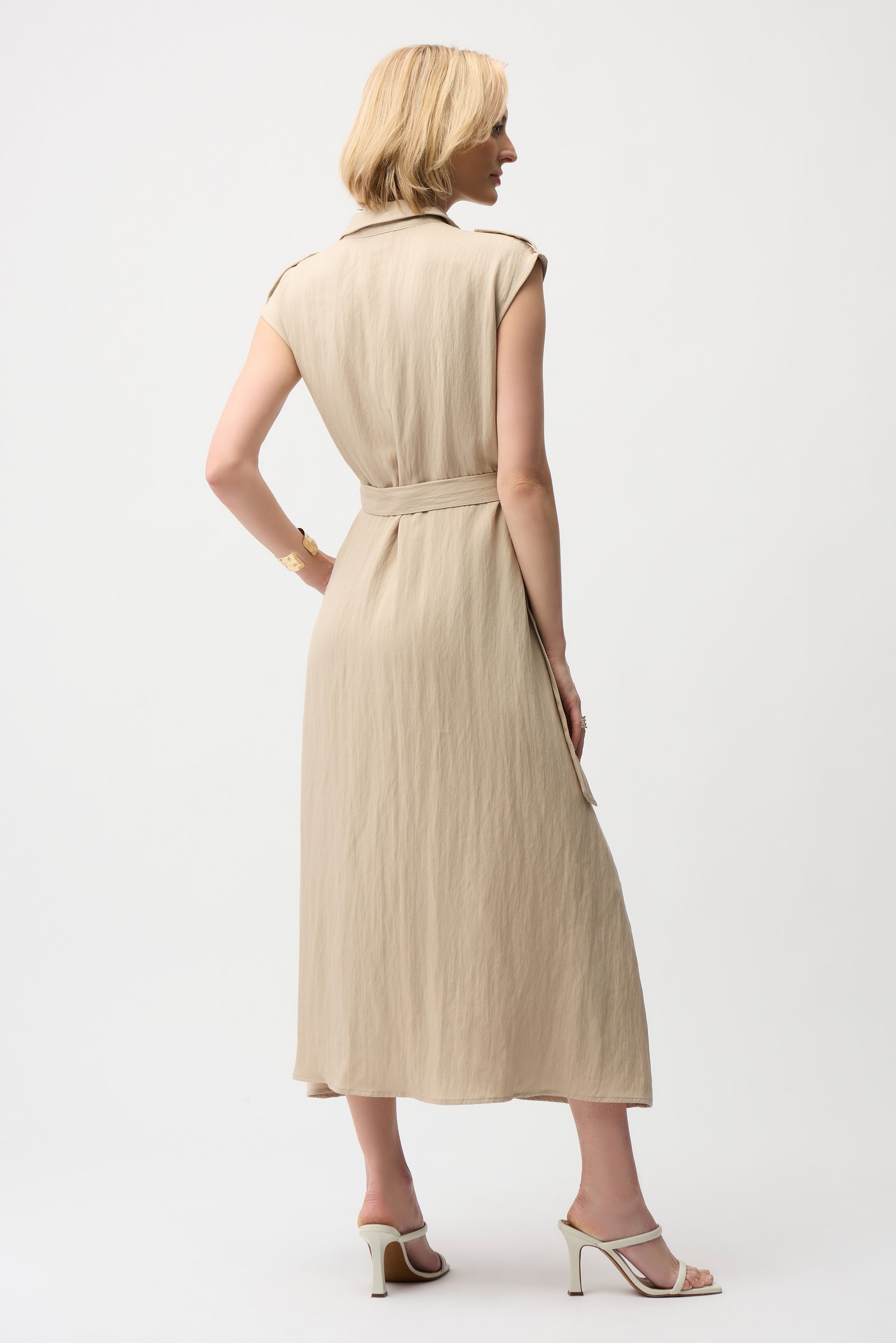 Joseph Ribkoff strukturiertes Hemdblusenkleid mit Schärpe #2