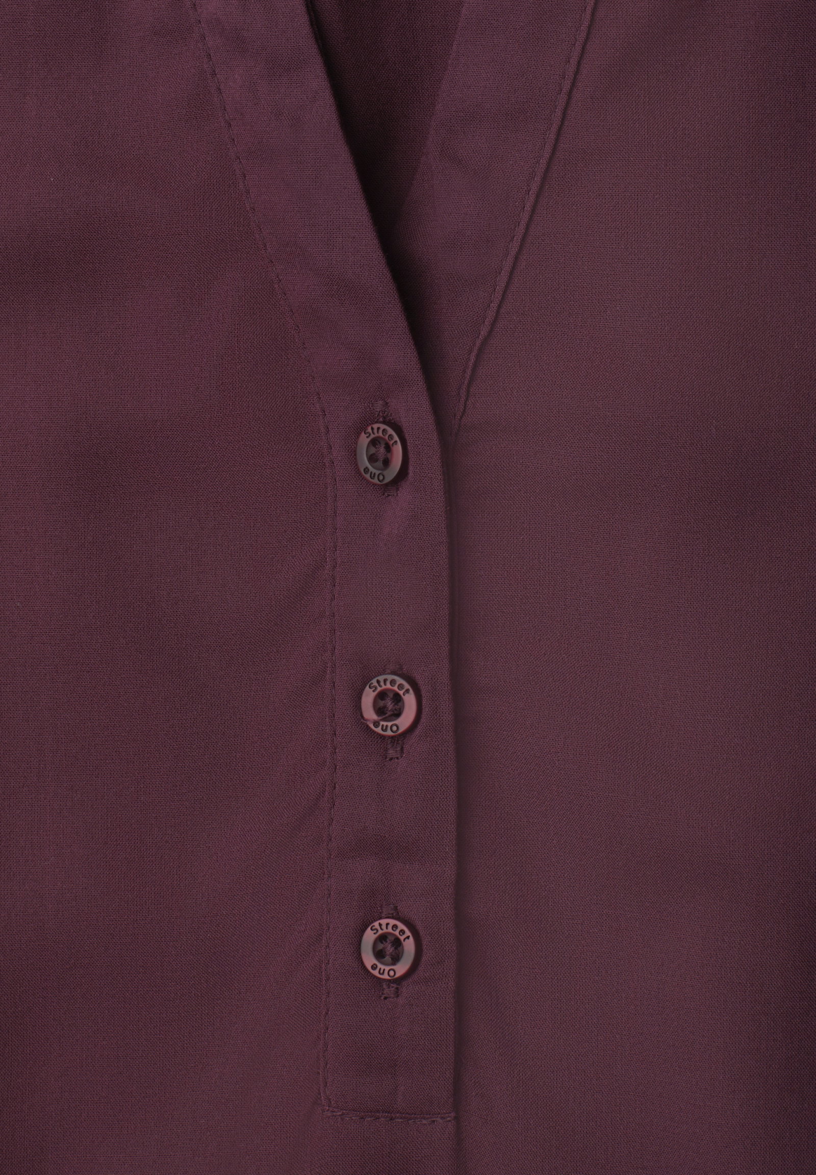 LTD QR Splitneck blouse w gath, rustic rouge #2