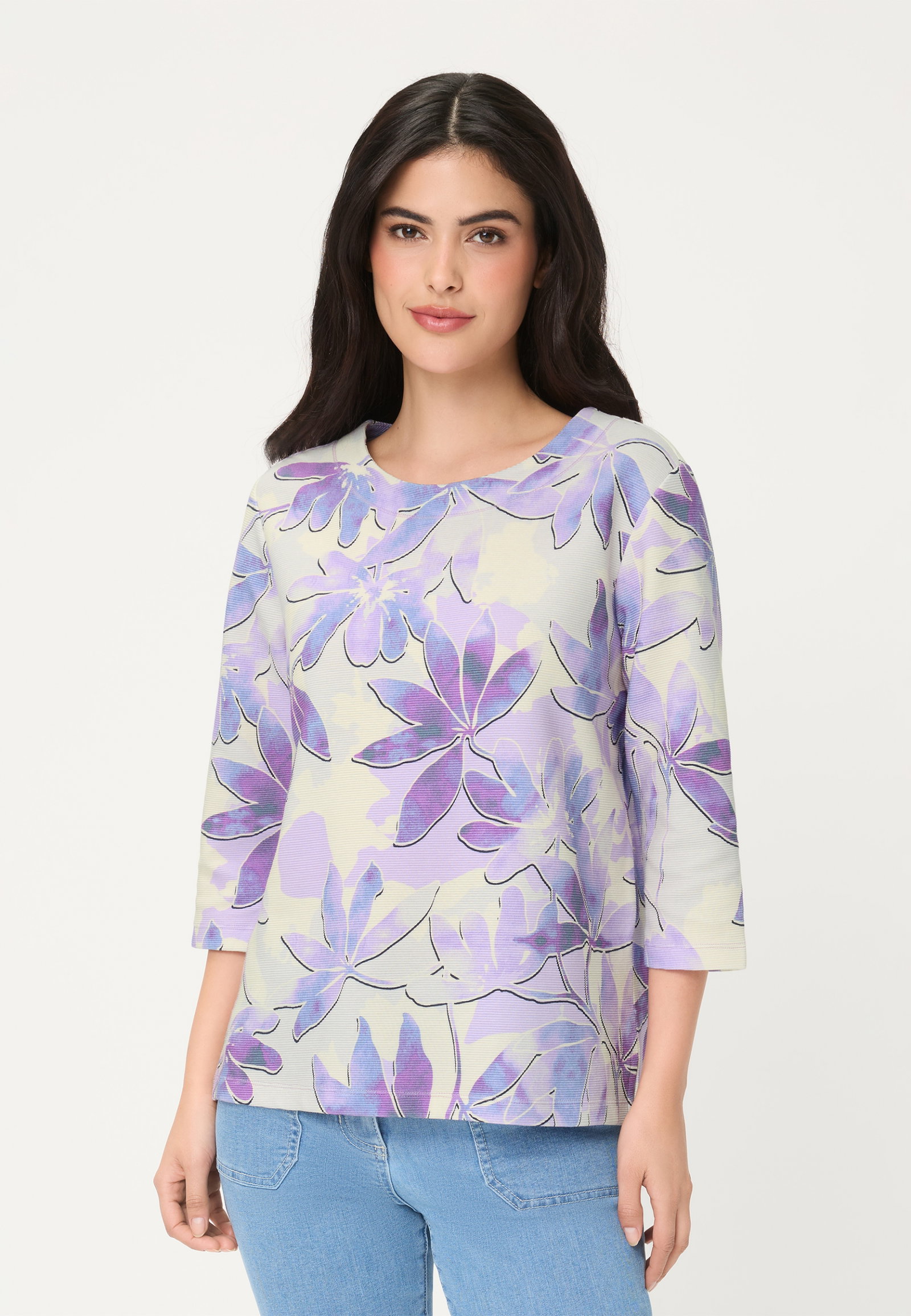 Sweatshirt Long Sleeves, Purple Rose #3