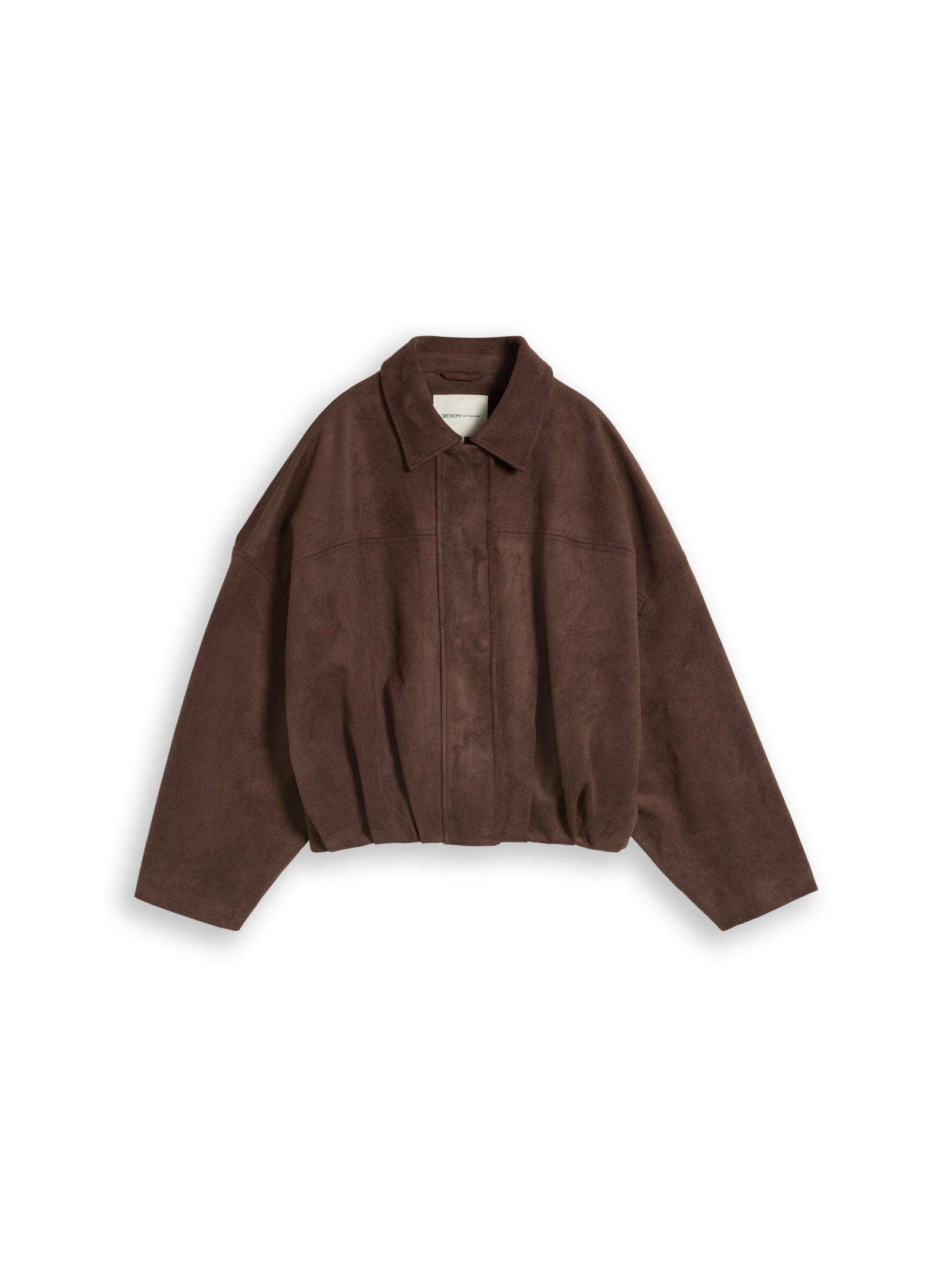fake suede leather jacket, cool dark brown #1