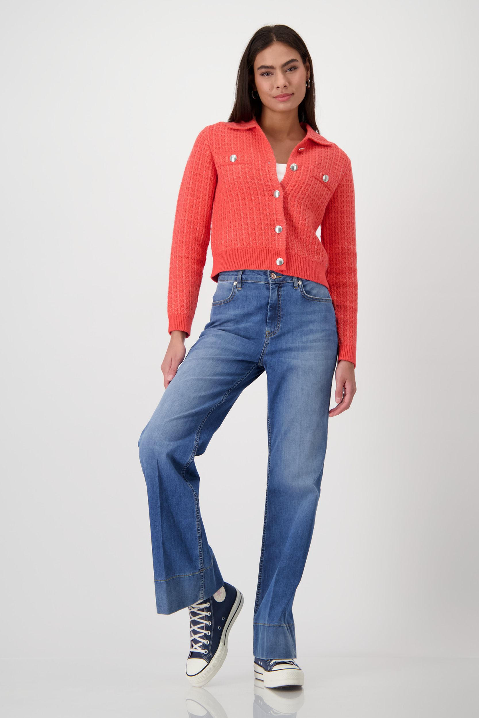 Monari Strickjacke | Cardigan | bright coral | 40 | NEW-768632