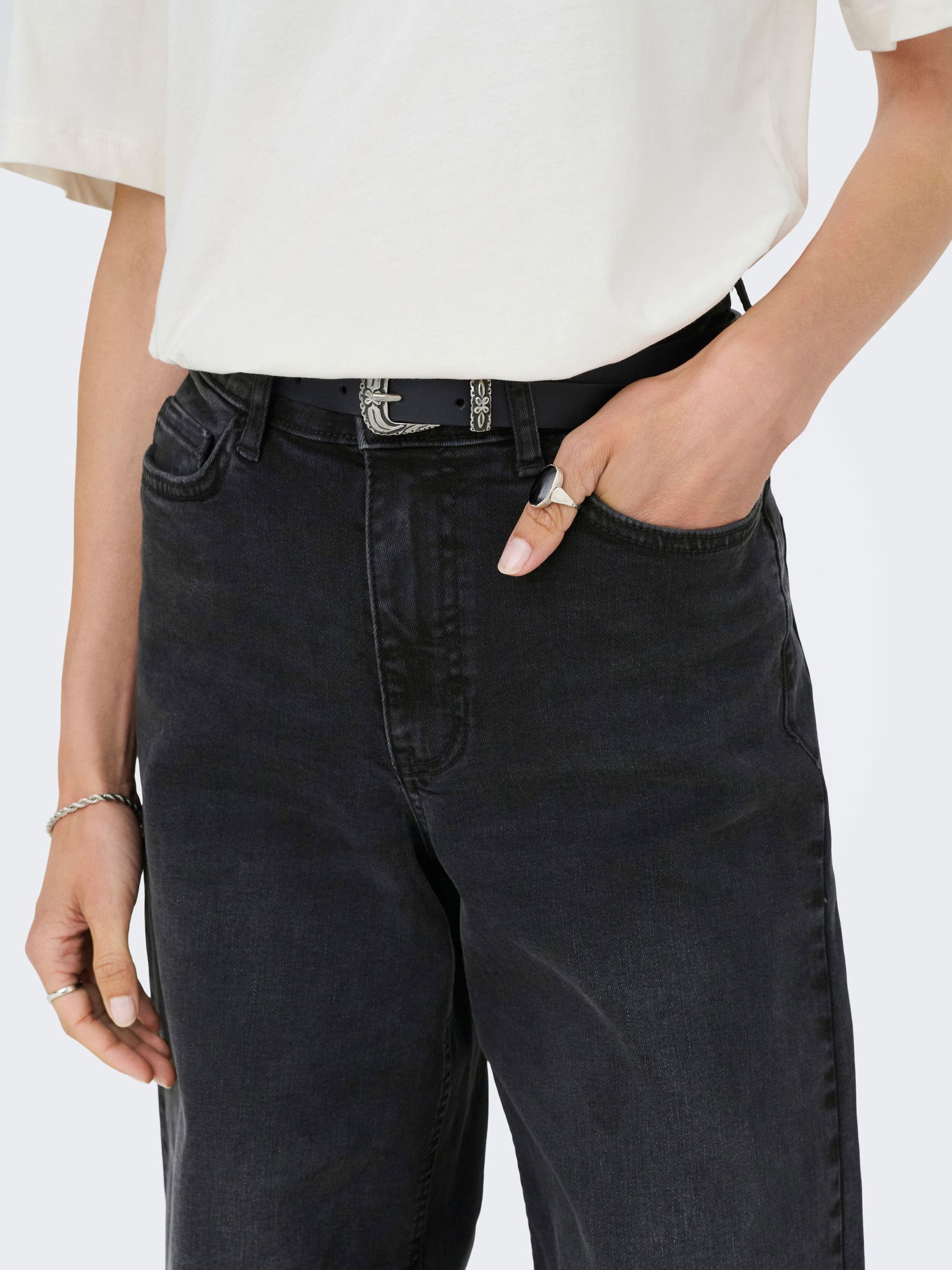 JDY |  JDY Schlaghose  | M/30 | black denim