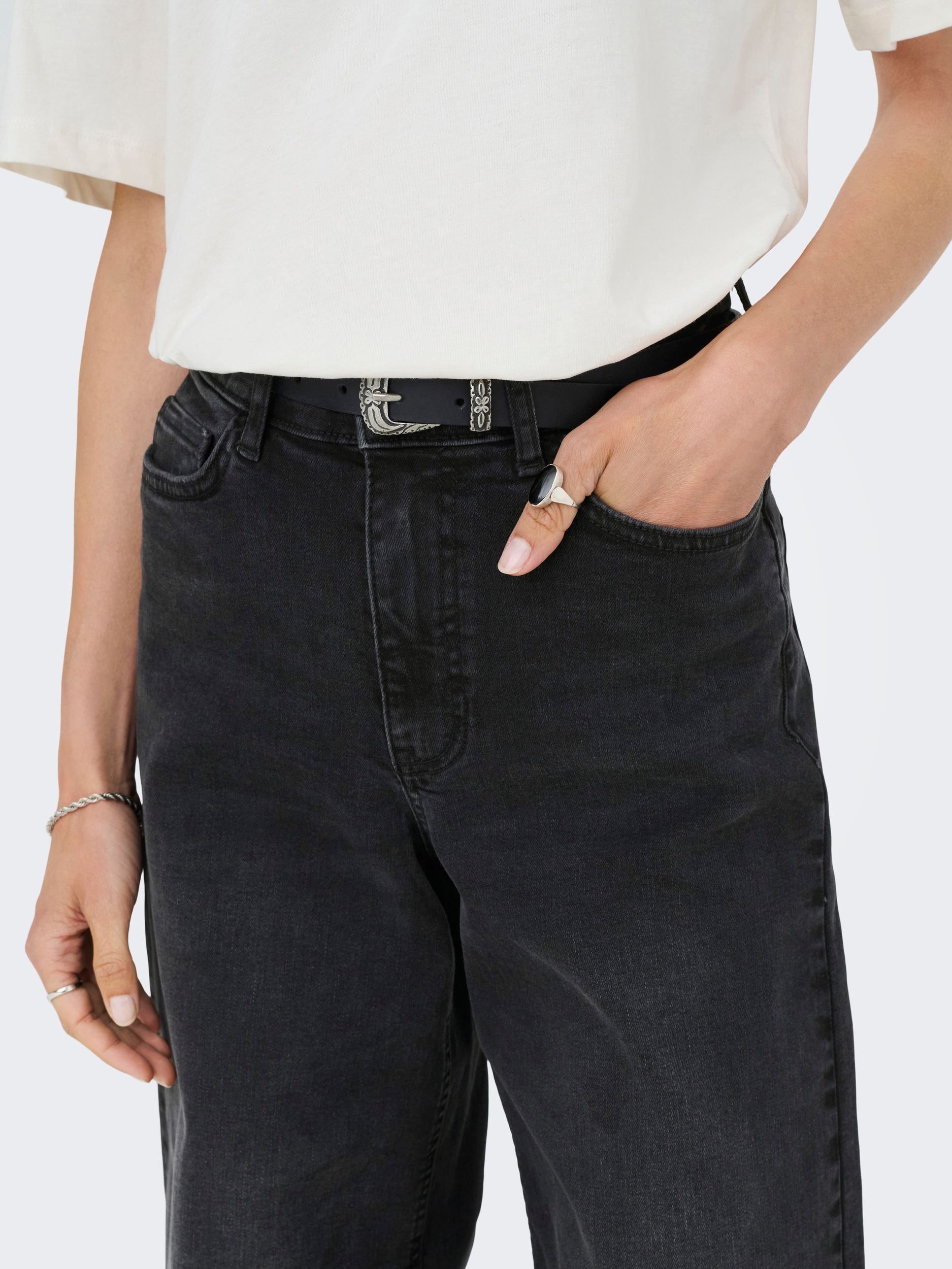 JDY |  JDY Schlaghose  | M/30 | black denim