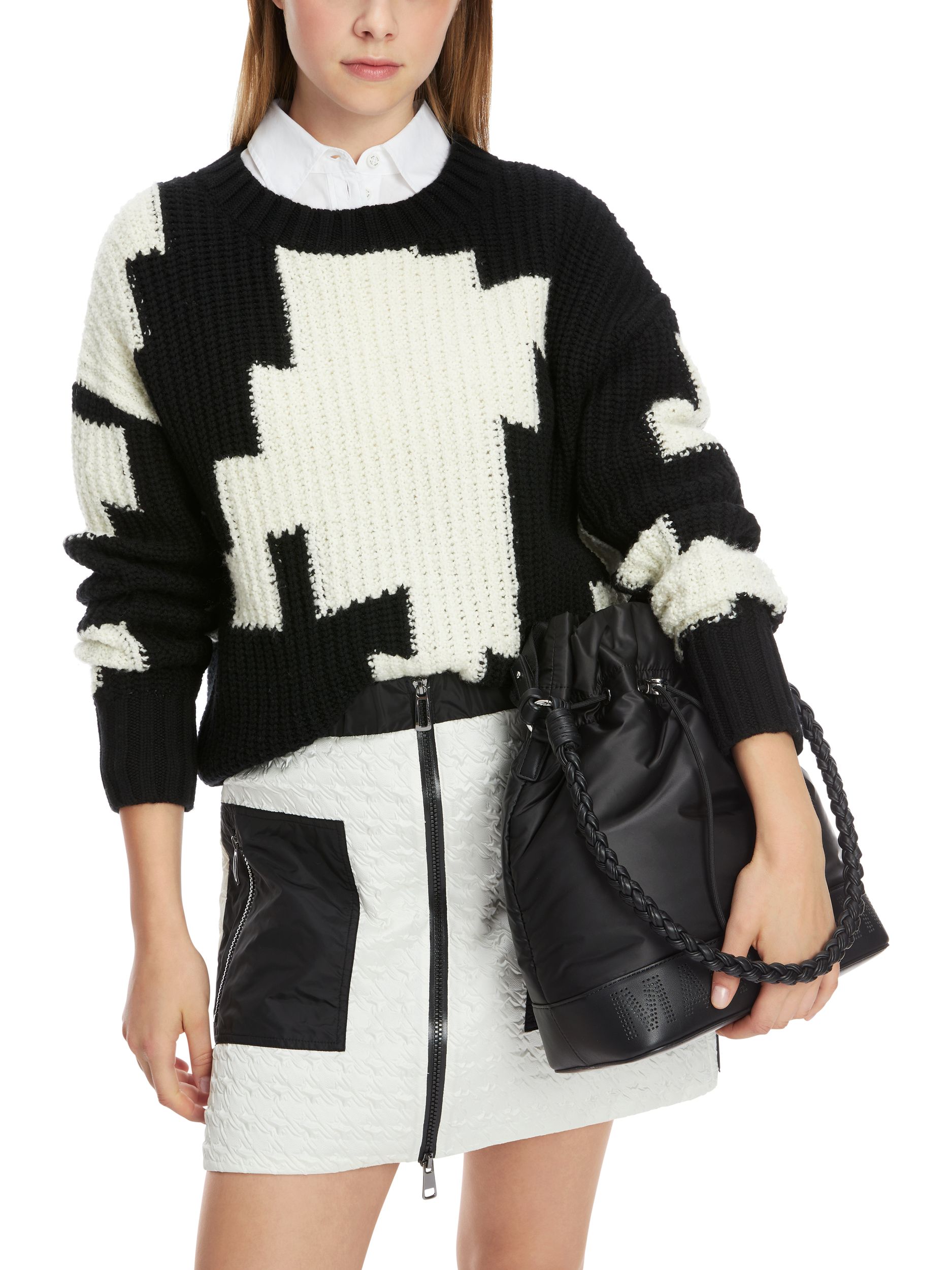 Marc Cain Sports |  Marc Cain Sports Pullover  | 44 | black and white