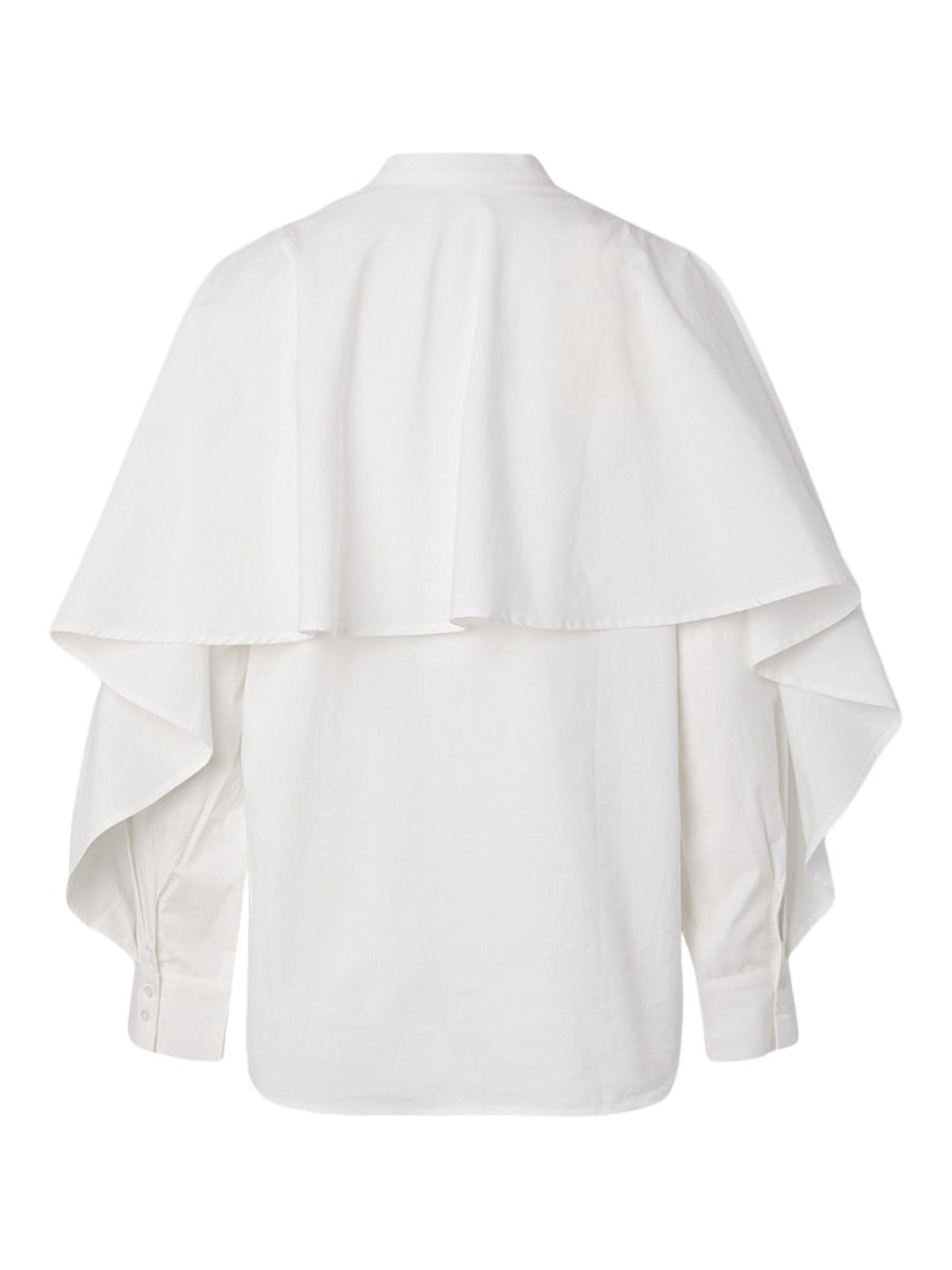 YASLAU LS CAPE SHIRT - EX, Star White #2