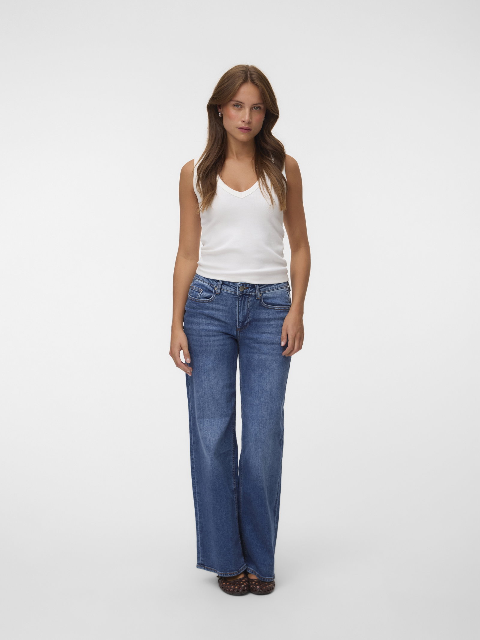 VMSANDIE-STRETCH MR WIDE JNS RA3087, Medium Blue Denim #3