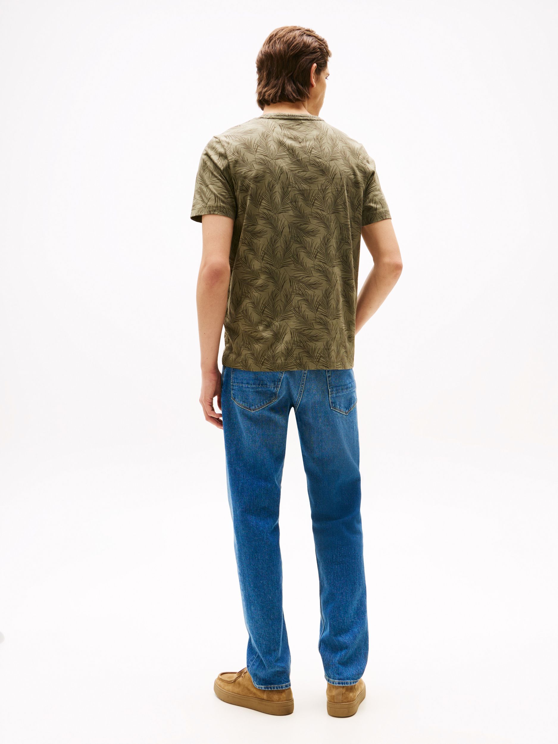  |  LEAF POCKET AOP TEE, GREEN | M | nouveau green / optic white