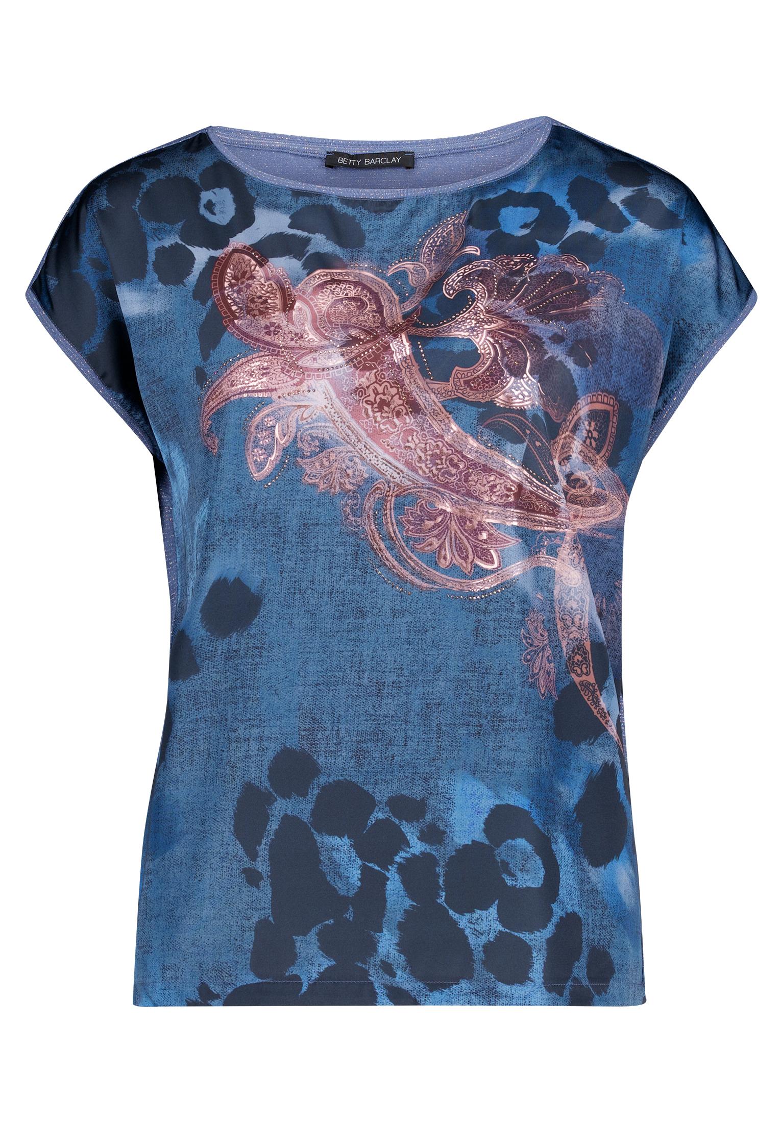 Shirt Kurz 1/2 Arm, Blue/Red #1