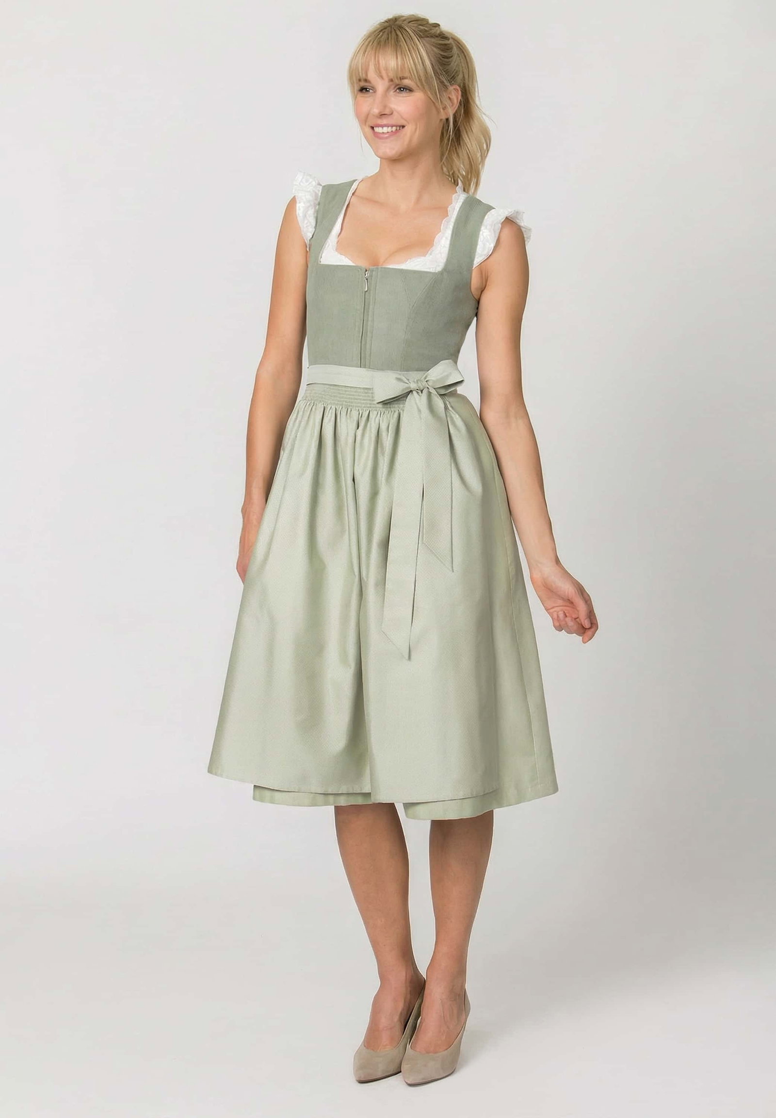 Stockerpoint Heimatgwand Dirndl Mididirndl Marcy Salbei 75cm #1