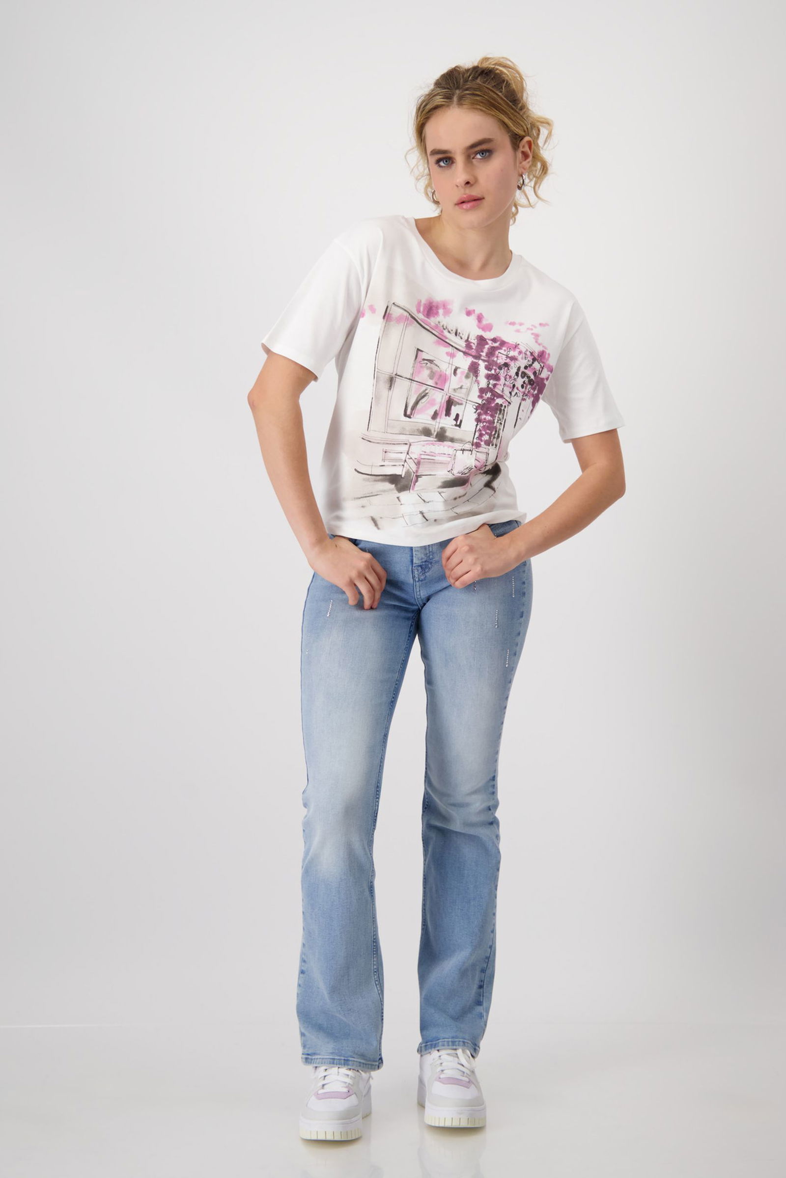Monari |  T-ShirtT-Shirt, off-white | 40 | Weiß