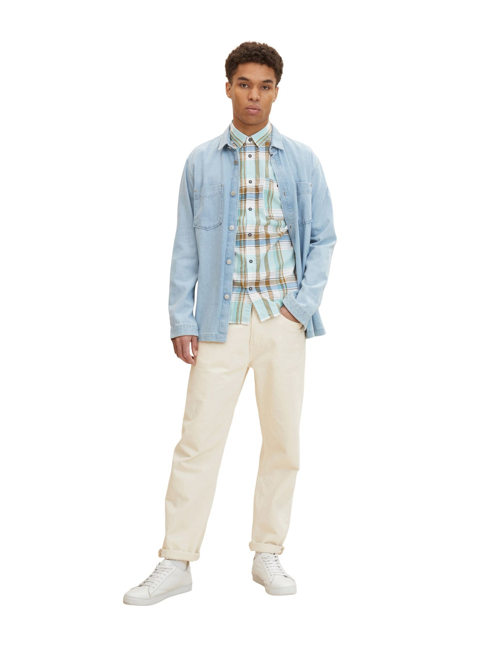 Tom Tailor |  Kariertes Hemd | XL | white mint big structure check