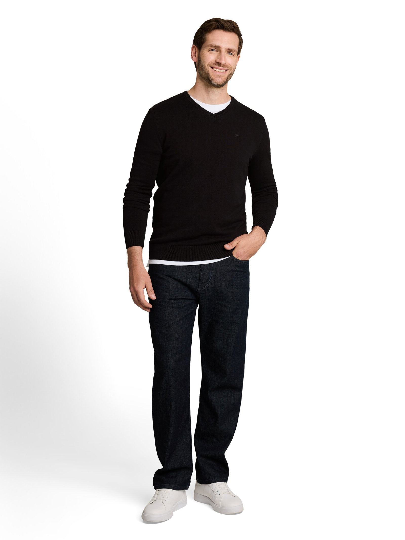 Tom Tailor basic v neck sweater, Black #4