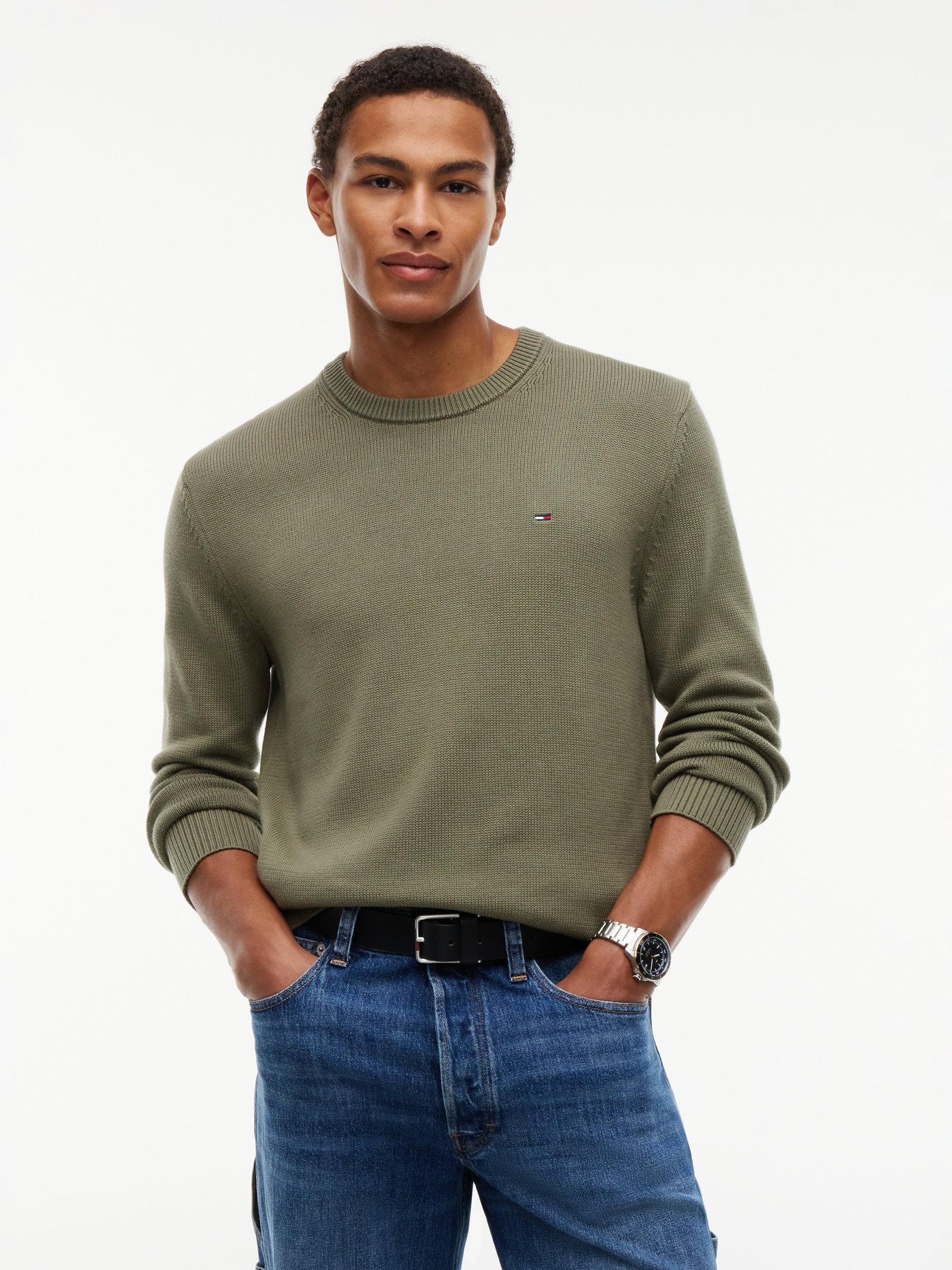 TJM SLIM ESS SWEATER EXT, GREEN #2