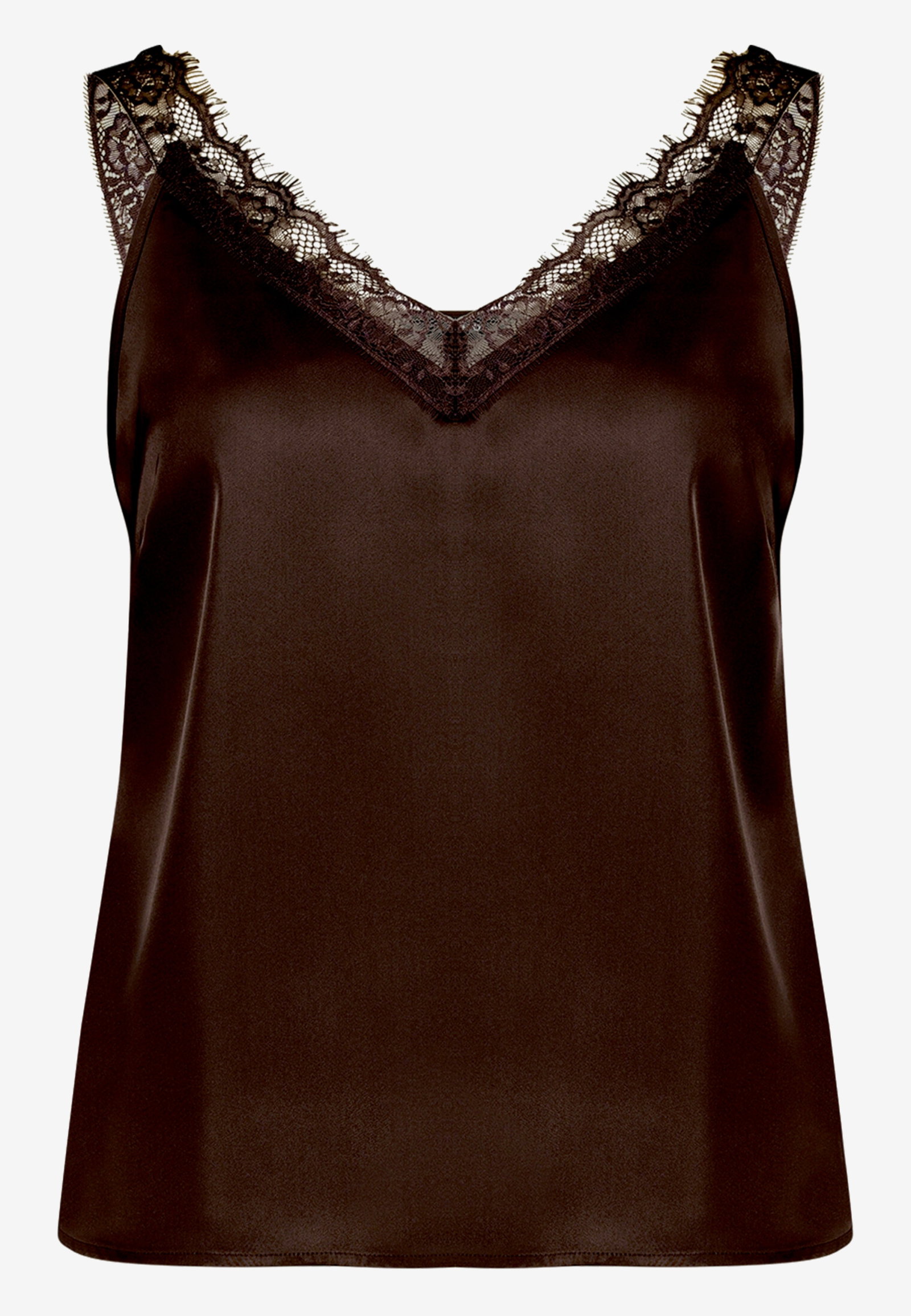 Bluse Kurz ohne Arm, Chocolate Plum #1