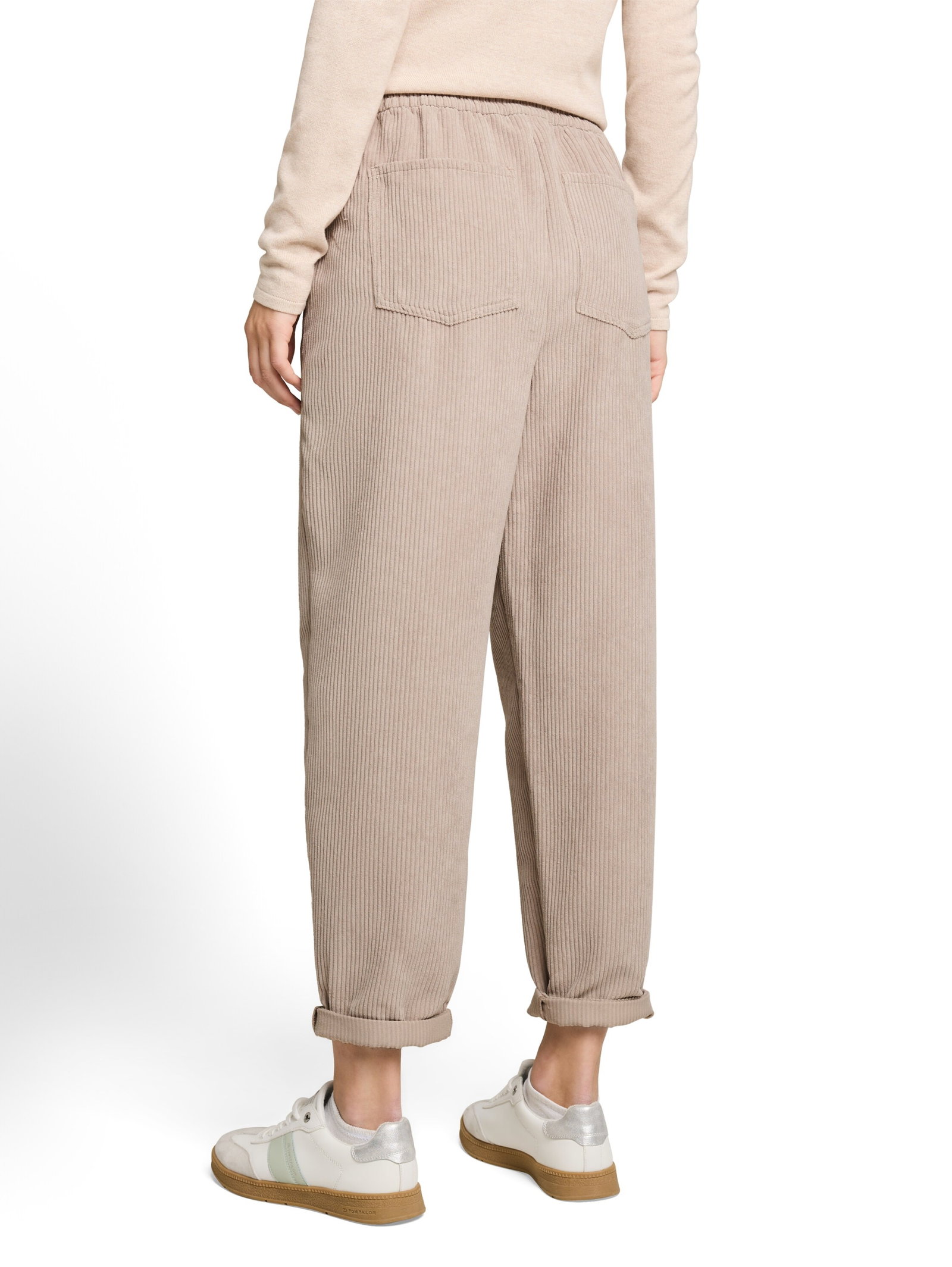 barrel corduroy pants, atmosphere beige #4
