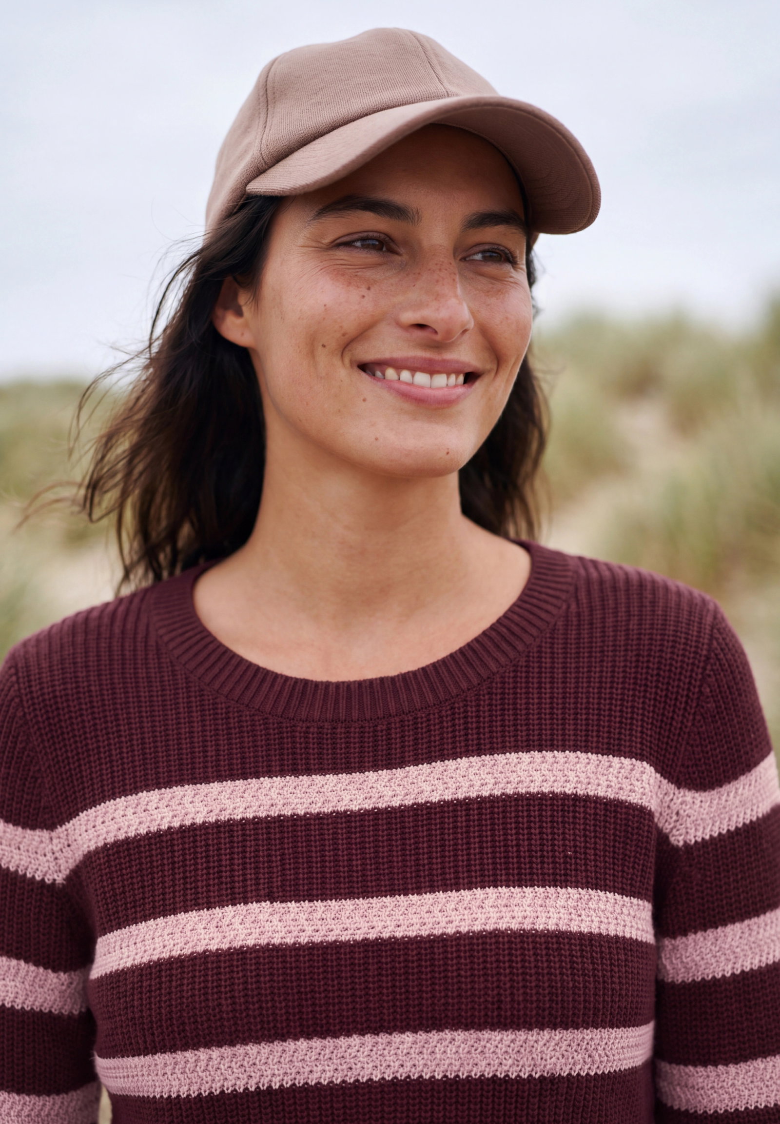 TOS structured stripe, red wine #3