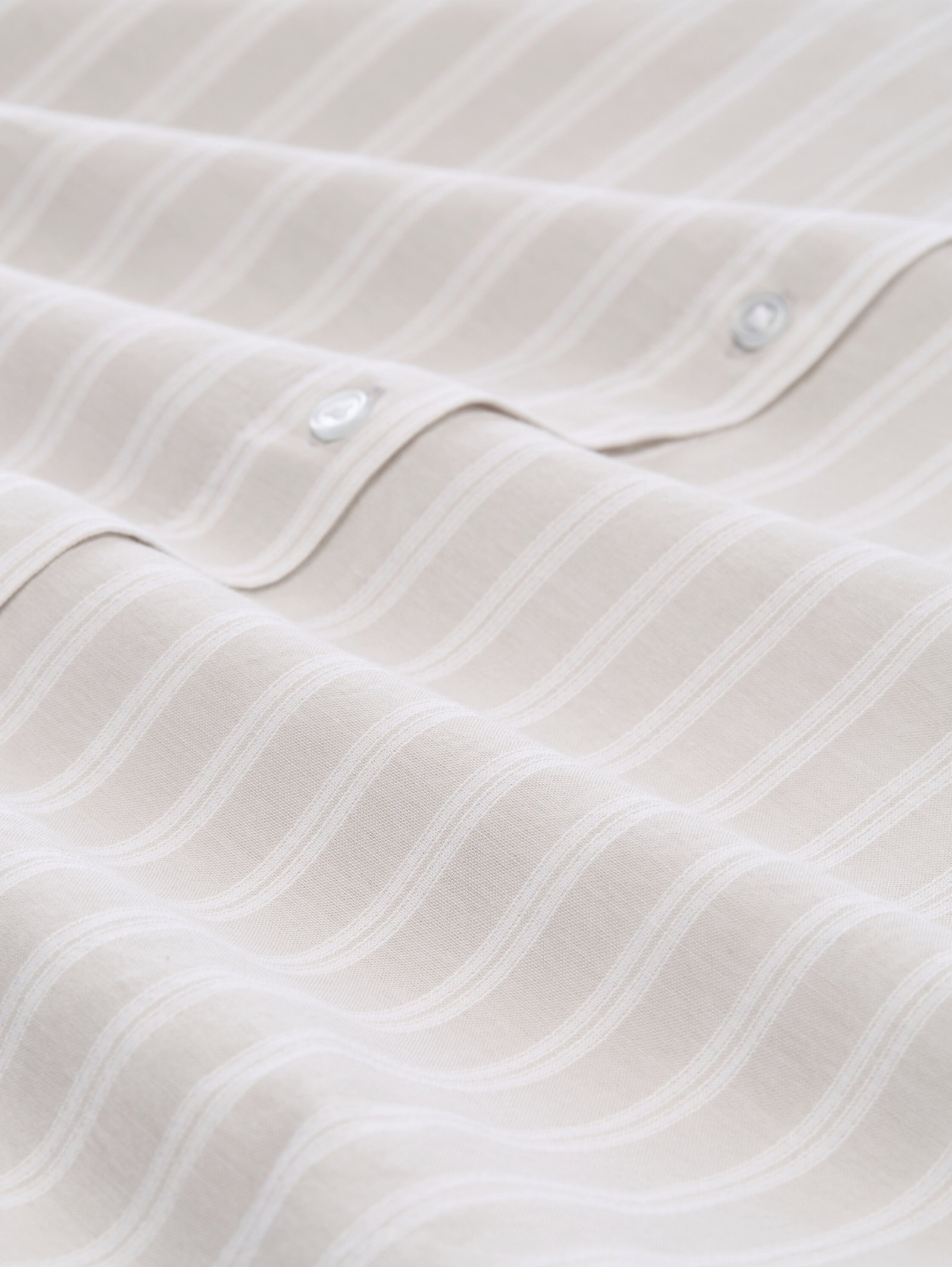 shortsleeve cotton shirt, beige white stripe #2