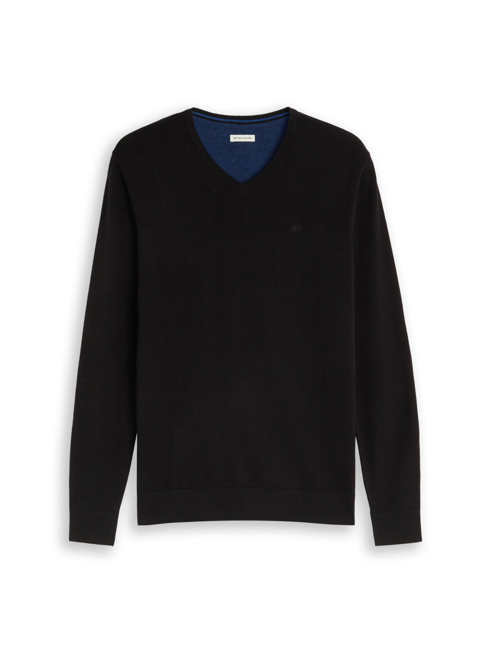 Tom Tailor basic v neck sweater, Black #1