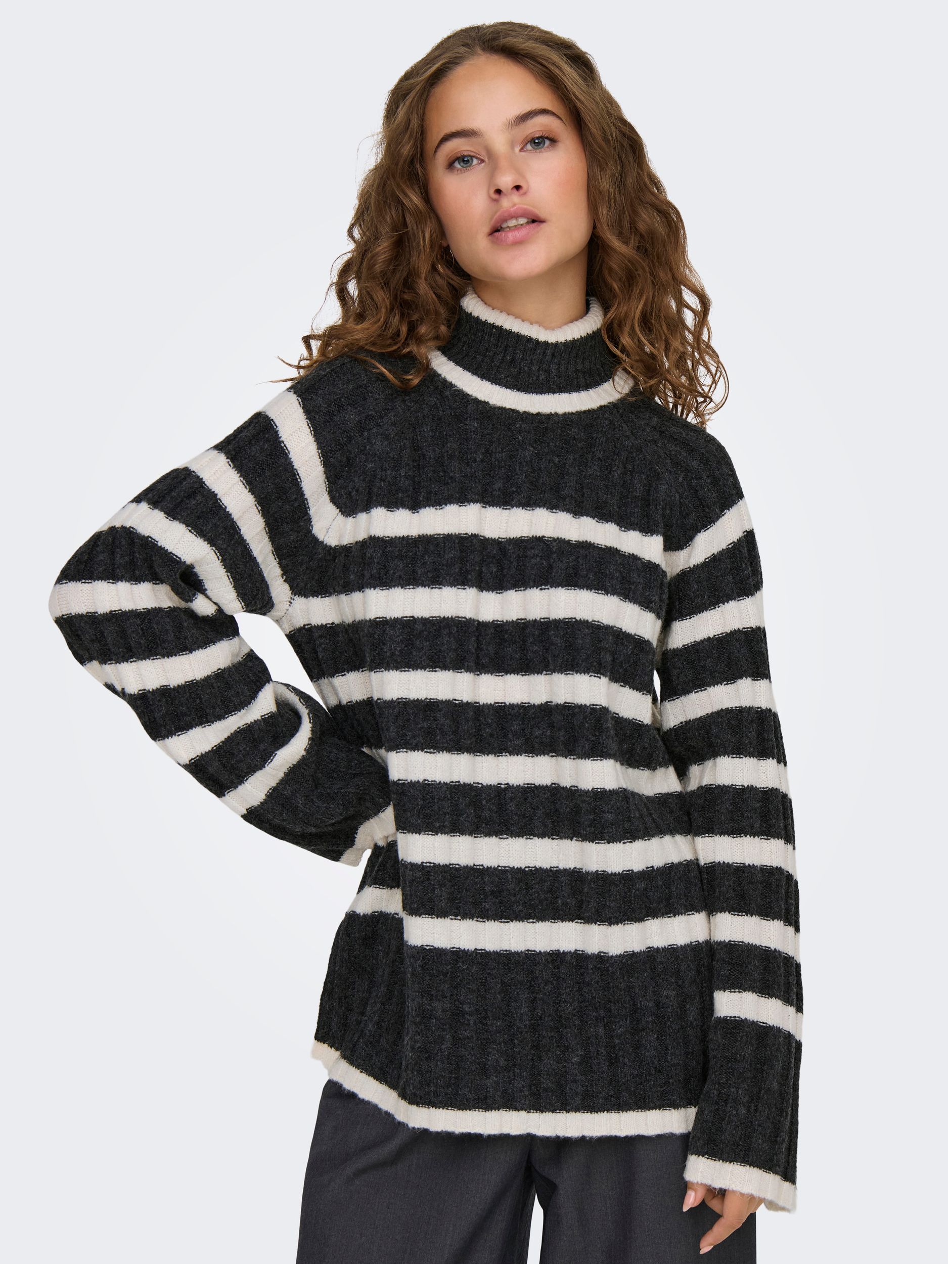 JDY |  JDYMILEY L/S LONG STRIPE PULLOV KNT NOOS | M/L