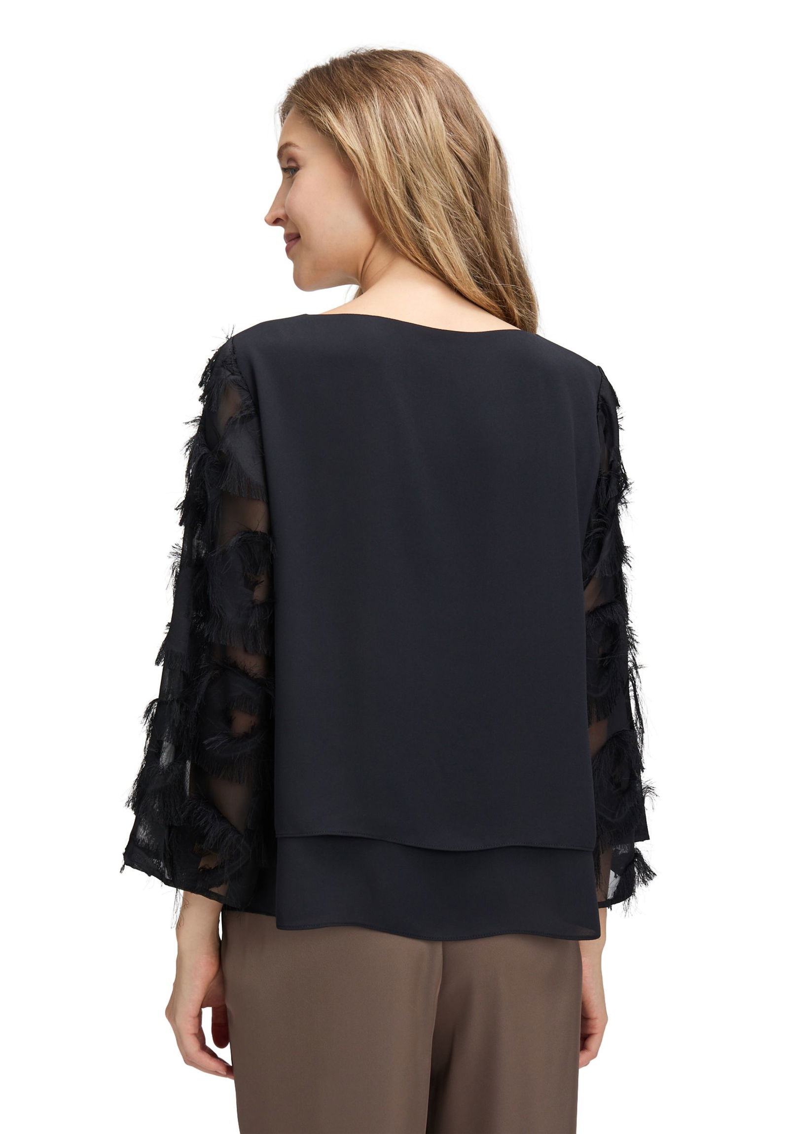 Betty Barclay |  Betty Barclay Druckbluse  | 46 | schwarz