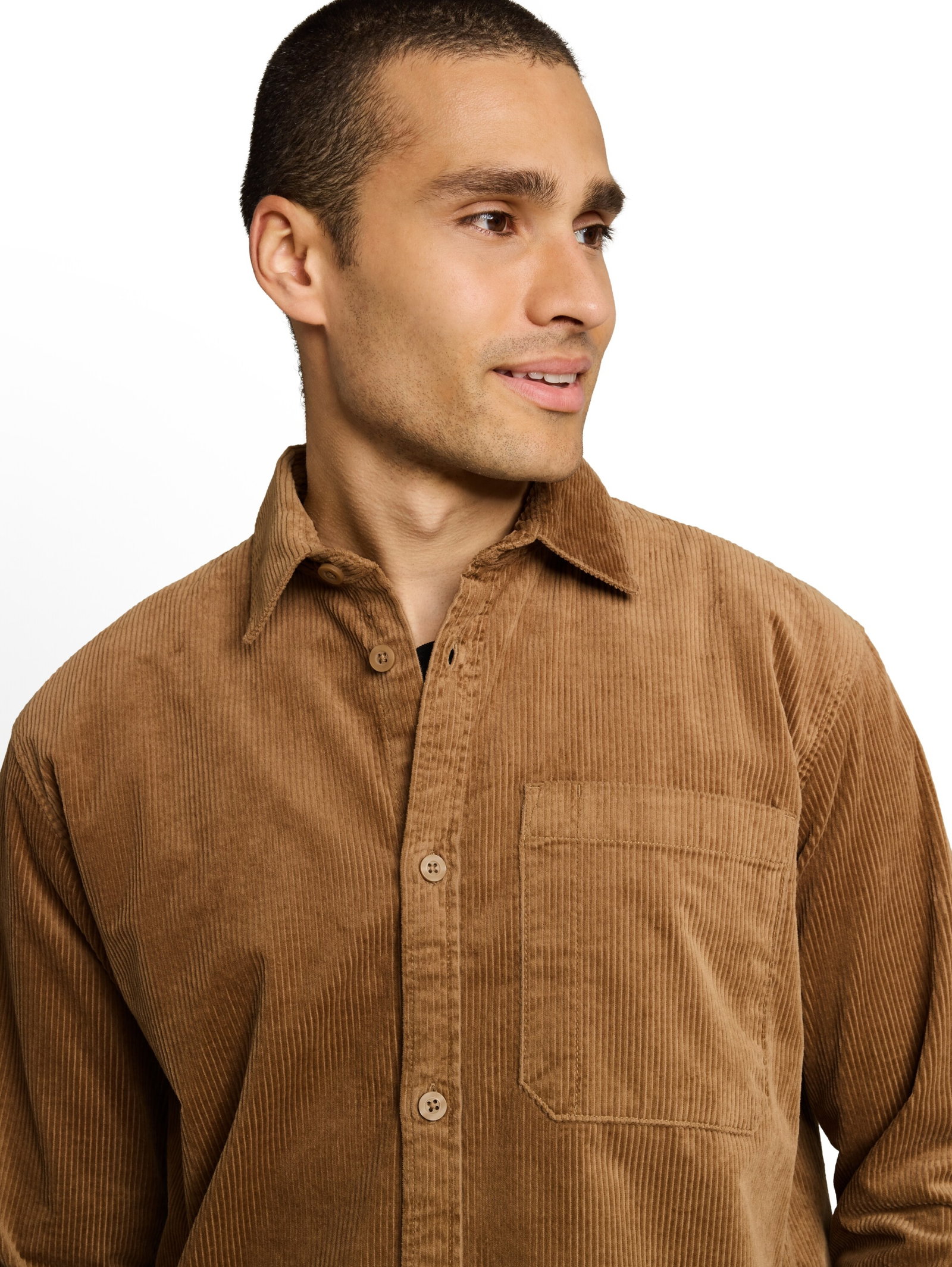 relaxed corduroy shirt, malt brown #6