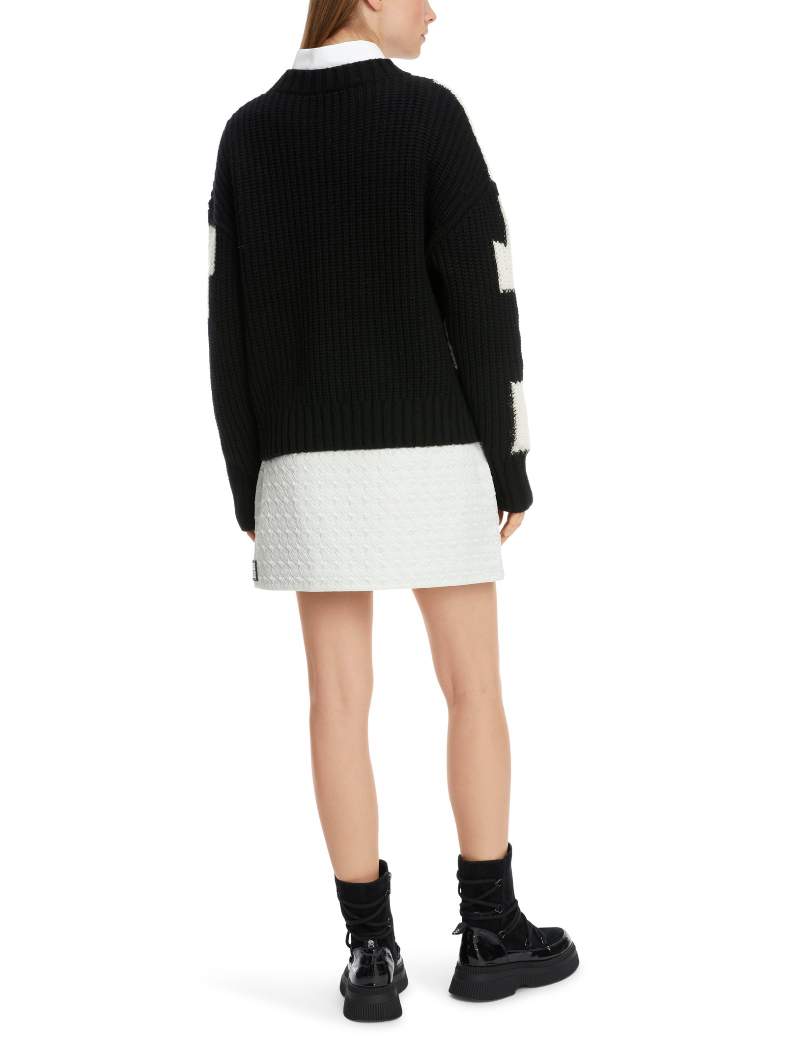 Marc Cain Sports Chickcheck-Sweater aus Wolle #3