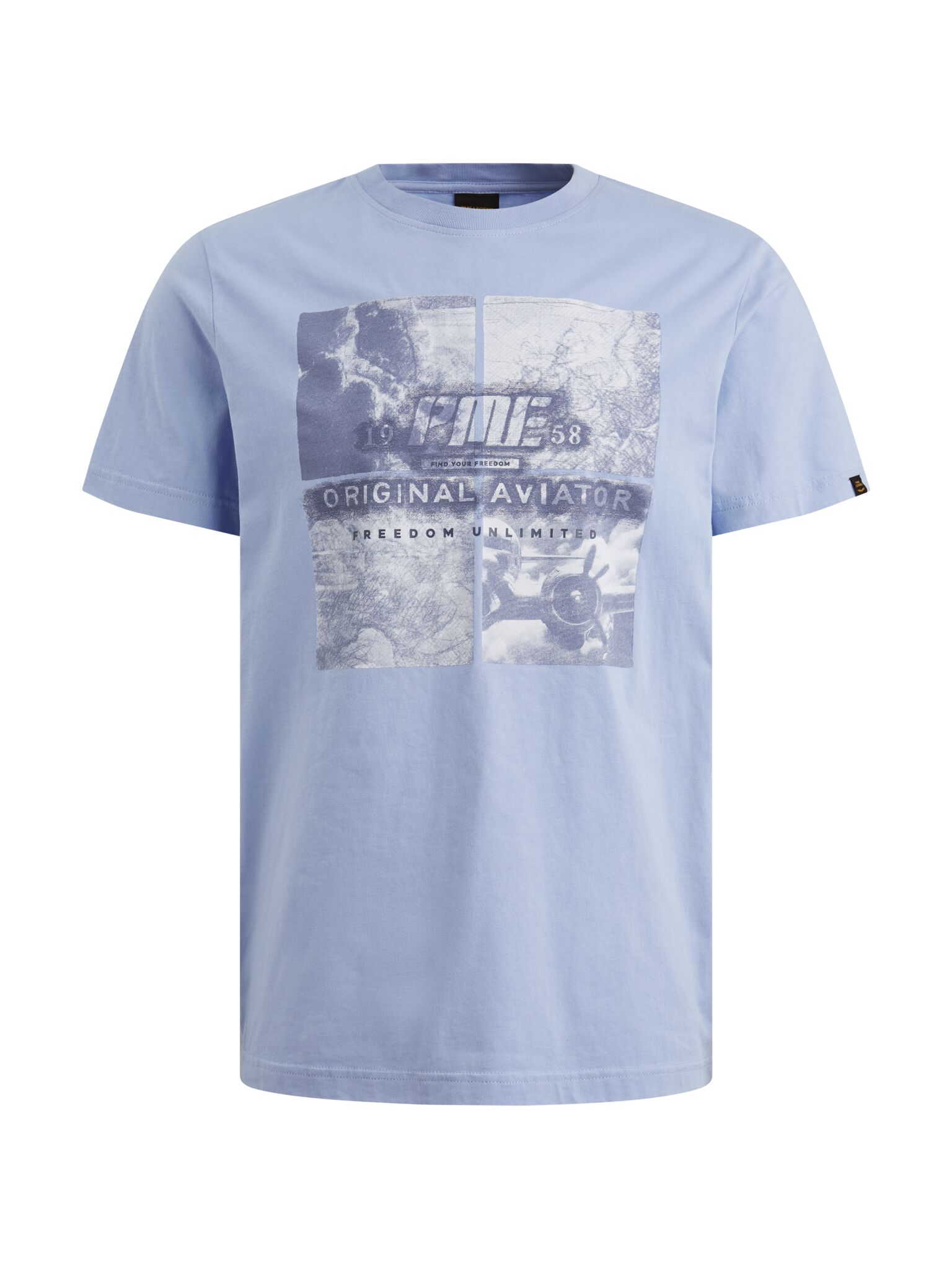 Short sleeve r-neck single jersey, Hydrangea #1