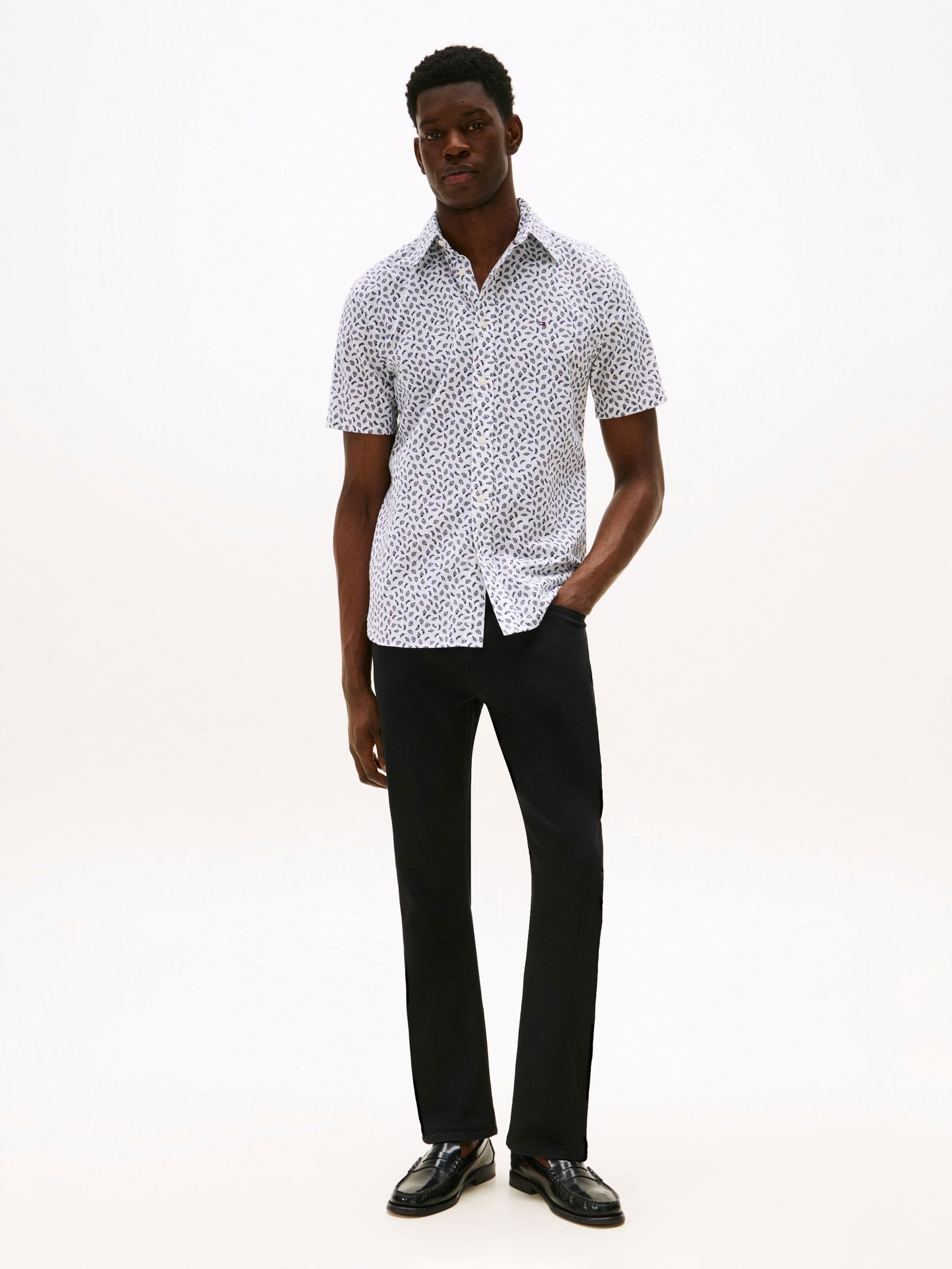  |  LINEN BLEND AOP SS RF SHIRT, WHITE | XXL | optic white / carbon navy